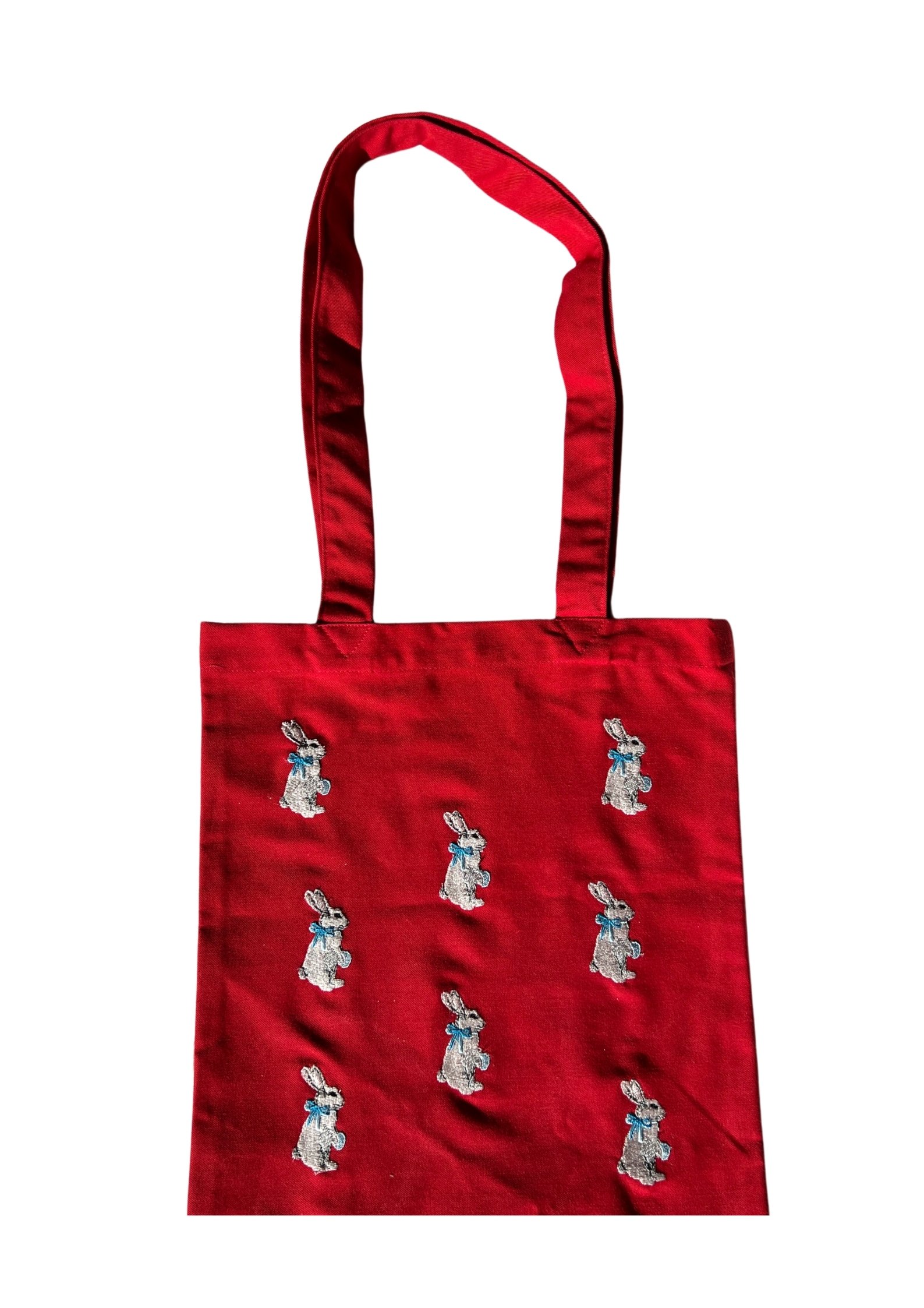 pêche bow rabbit mini tote bag