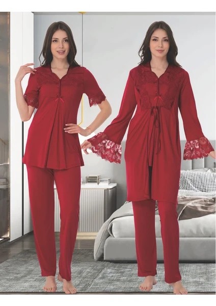 Lohusa Sabahlıklı Pijama Takımı - 9014