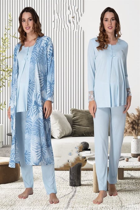 Sabahlıklı Hamile Lohusa Pijama Takımı 9044