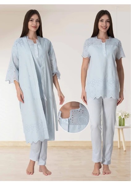 Lohusa Sabahlıklı Pijama Takımı - 9024