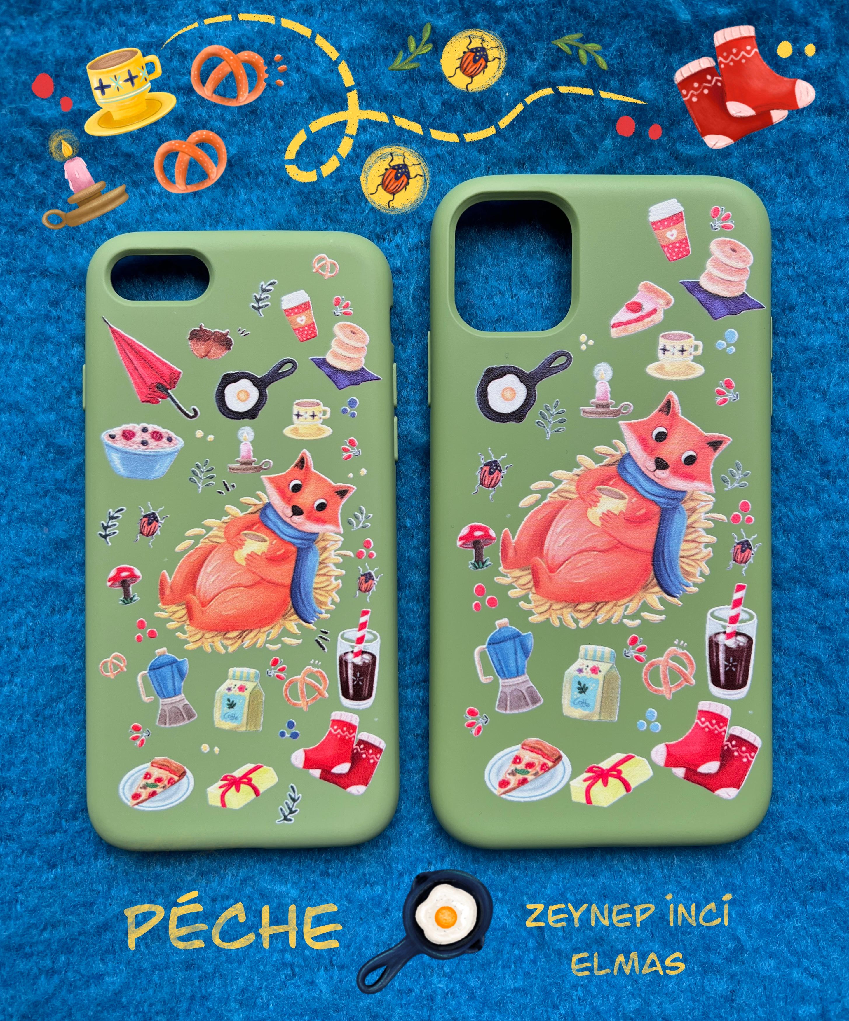 zeynep inci elmas x pêche phone case collab