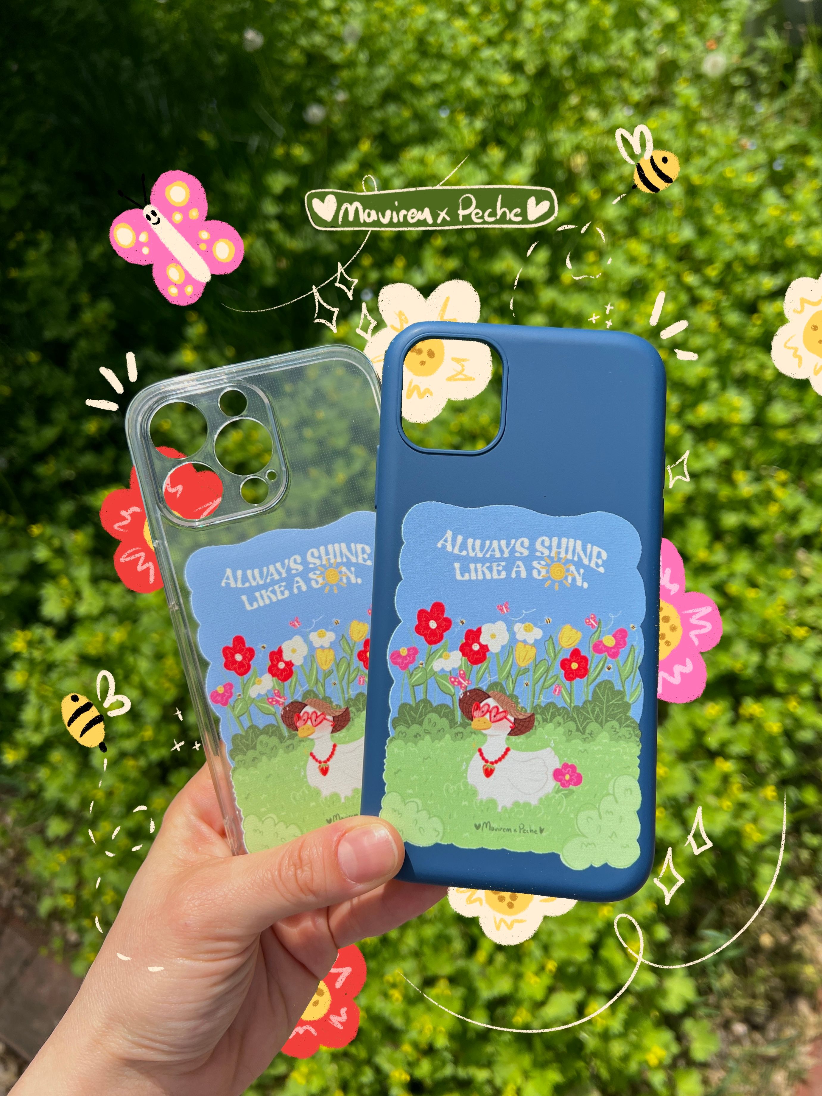 mavirem x pêche phone cases