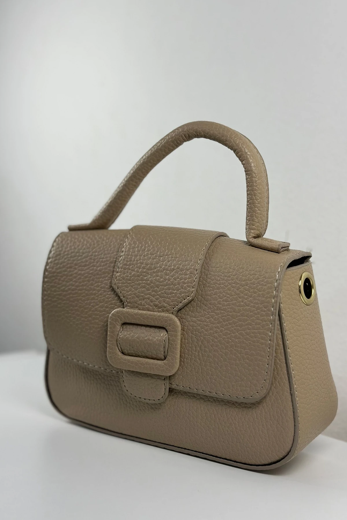 Vivelle Couture Krem Tek Bölmeli Kadın El Kol ve Omuz Çantası