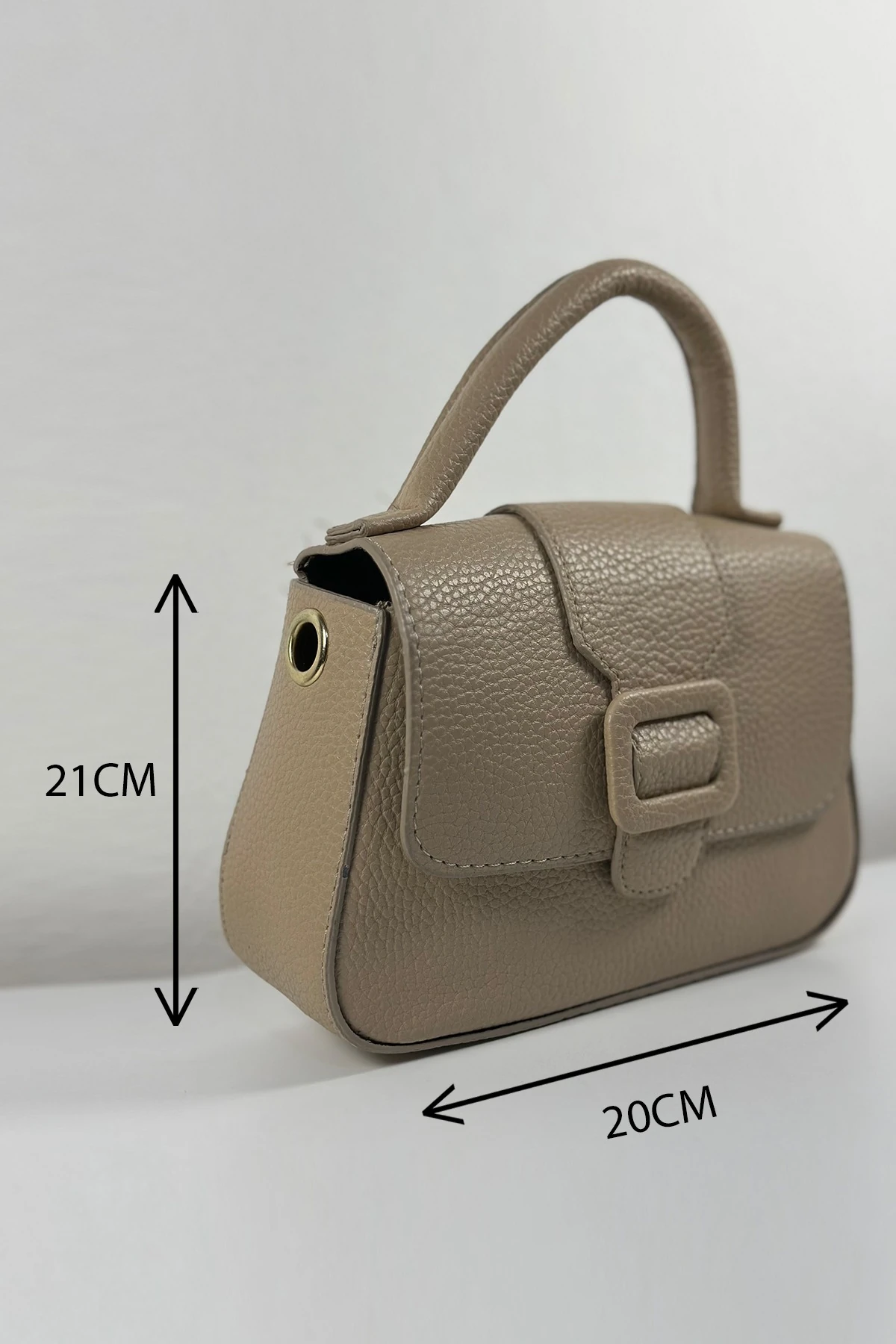 Vivelle Couture Krem Tek Bölmeli Kadın El Kol ve Omuz Çantası