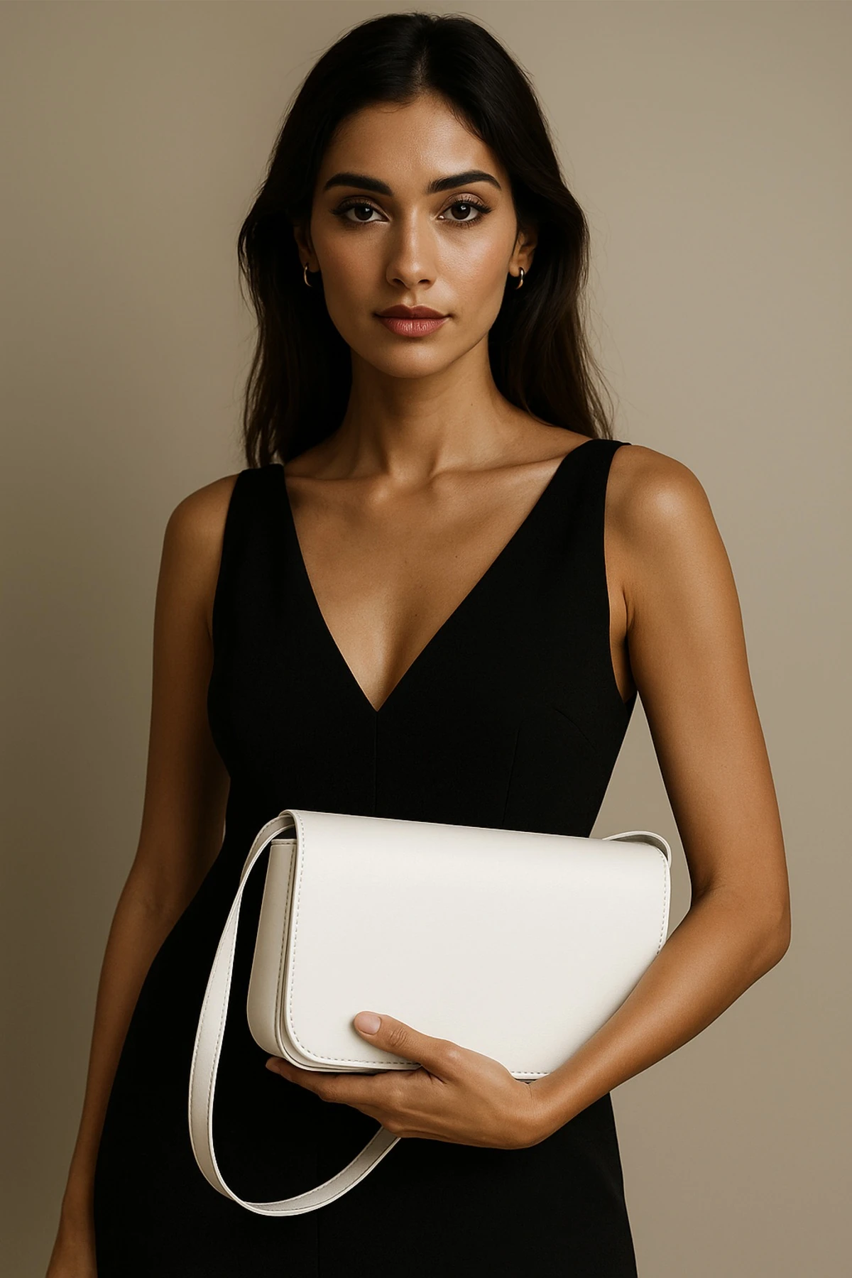 Lusso Blanco Beyaz Baget Kadın El Kol ve Omuz Çantası