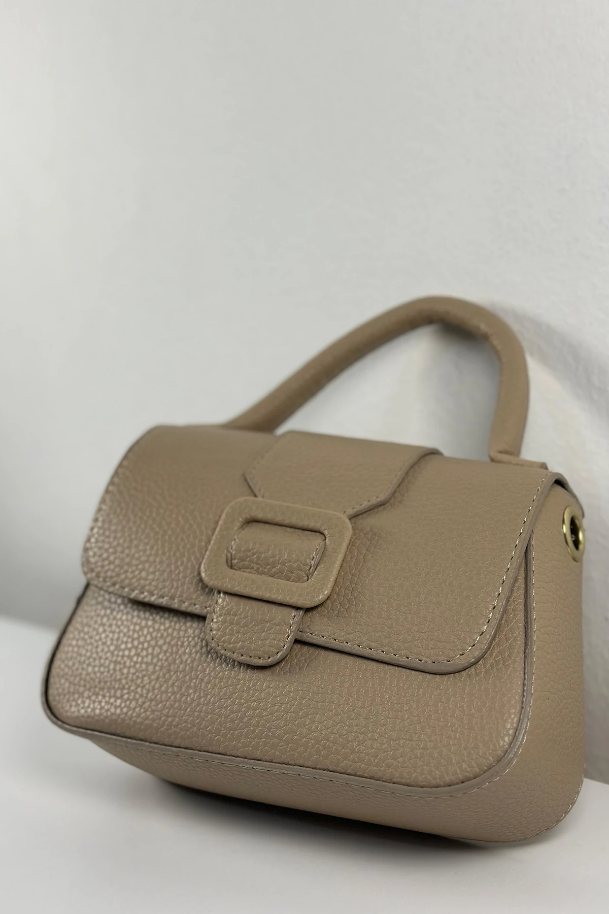 Vivelle Couture Krem Tek Bölmeli Kadın El Kol ve Omuz Çantası