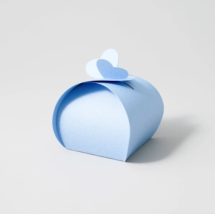 Kalp Detaylı Mavi Kutu