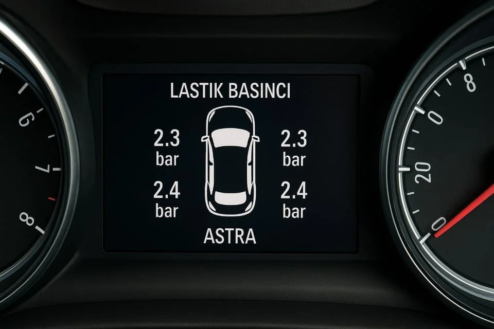 Opel Astra Lastik Basıncı Sıfırlama
