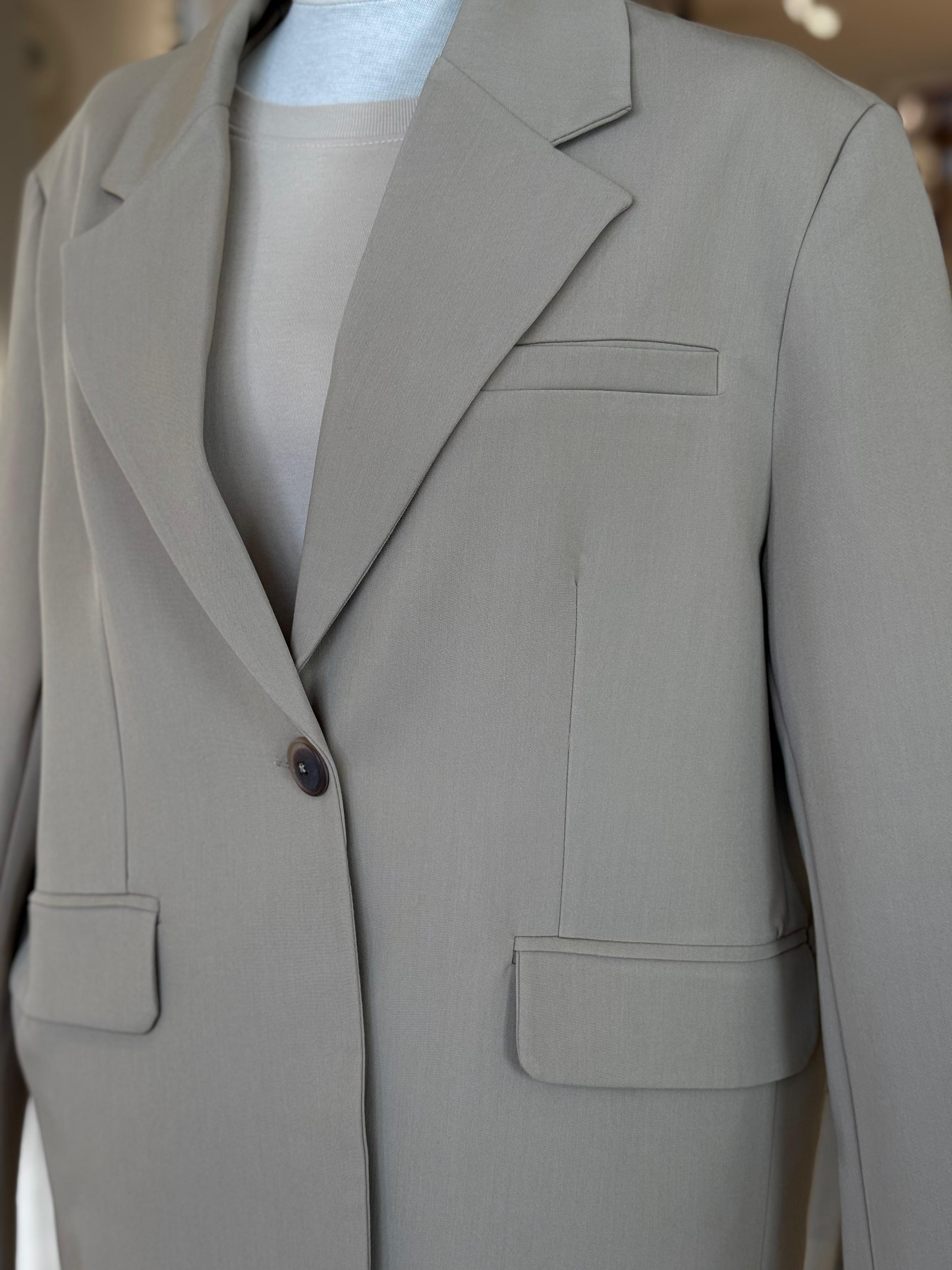 Oversize Camel Blazer Ceket