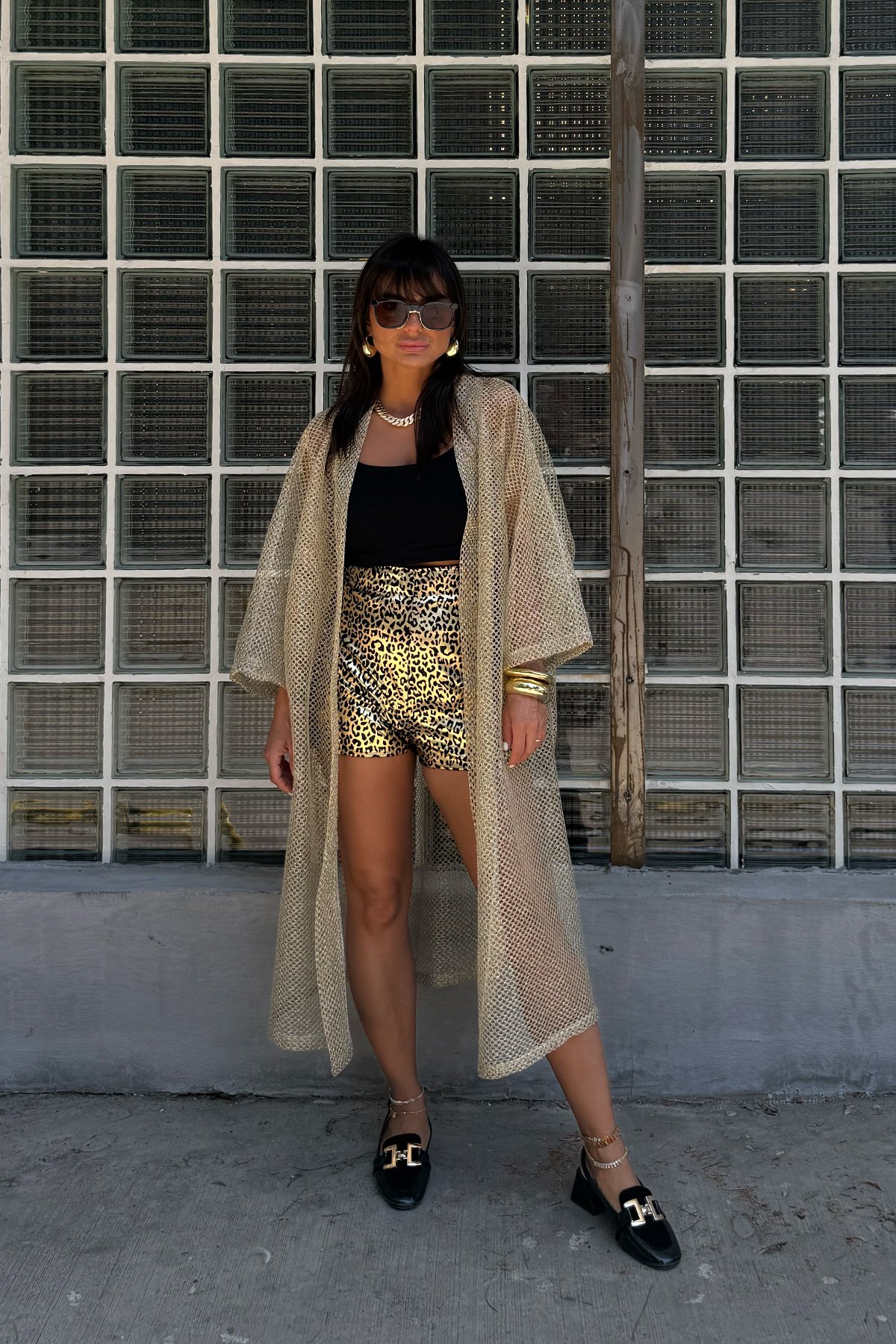 Uçuş | File Detaylı Gold Kimono