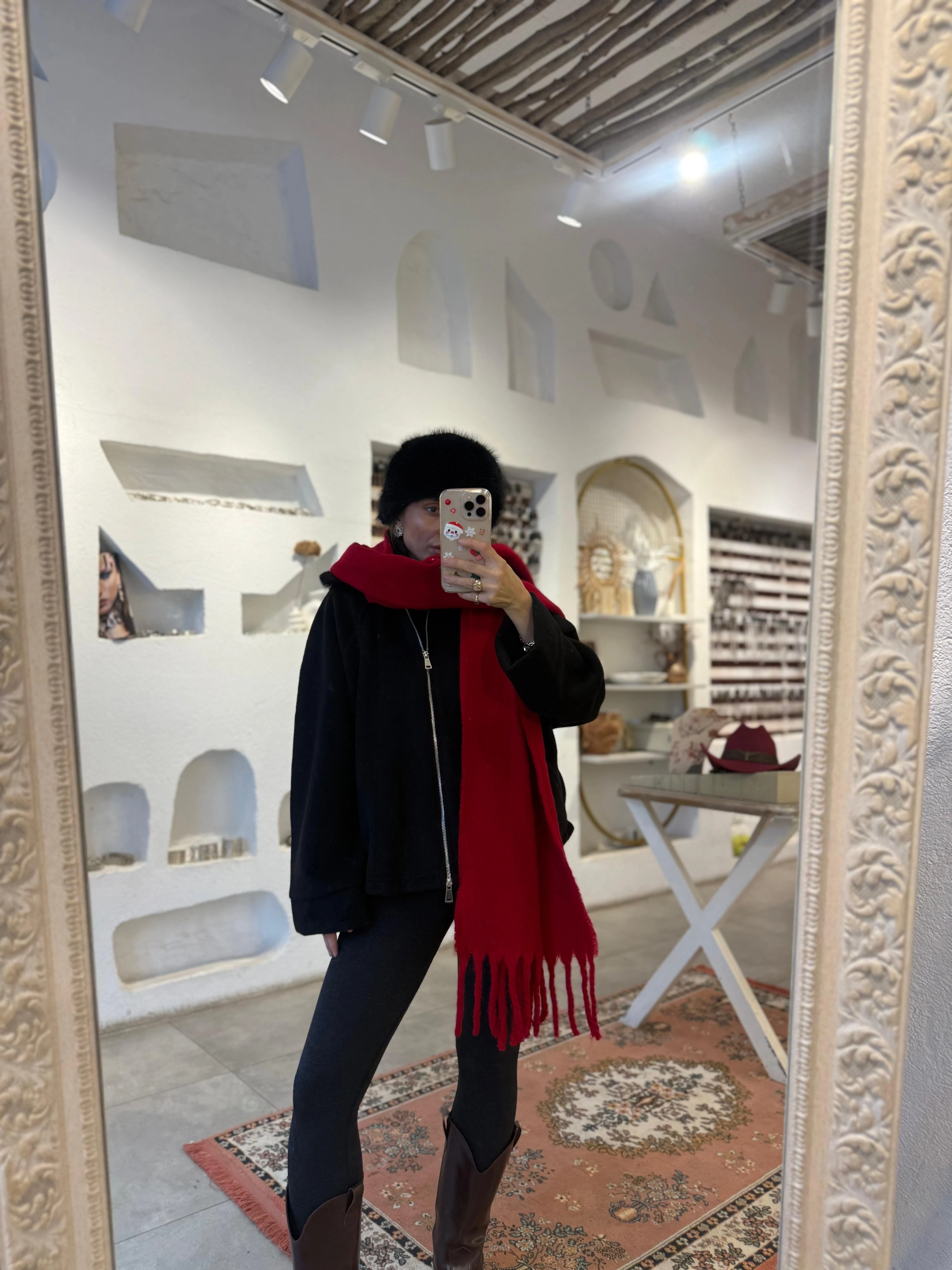 Kırmızı Kalın Atkı