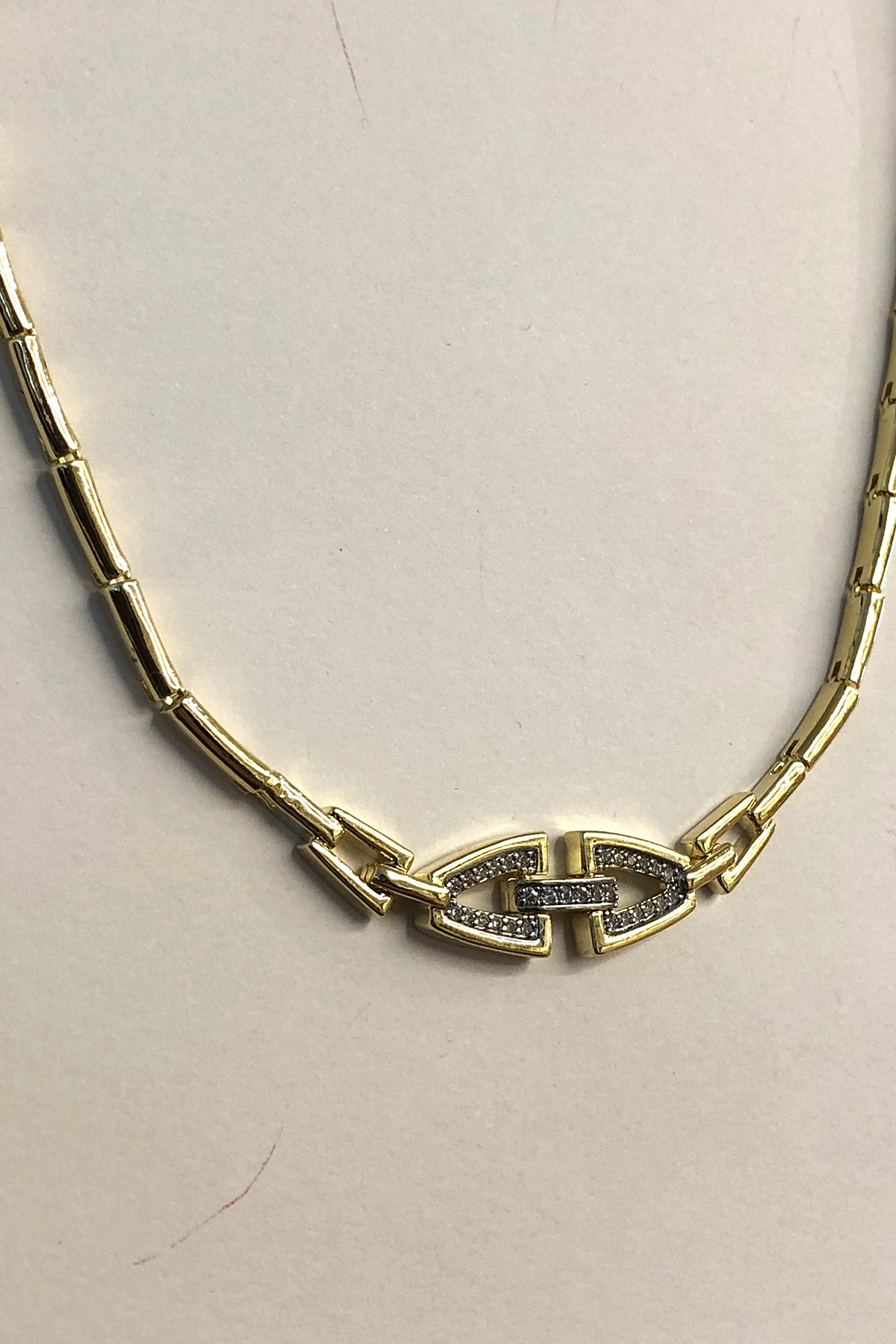 Taşlı Model Gold Detaylı Xp Kaplama Kolye
