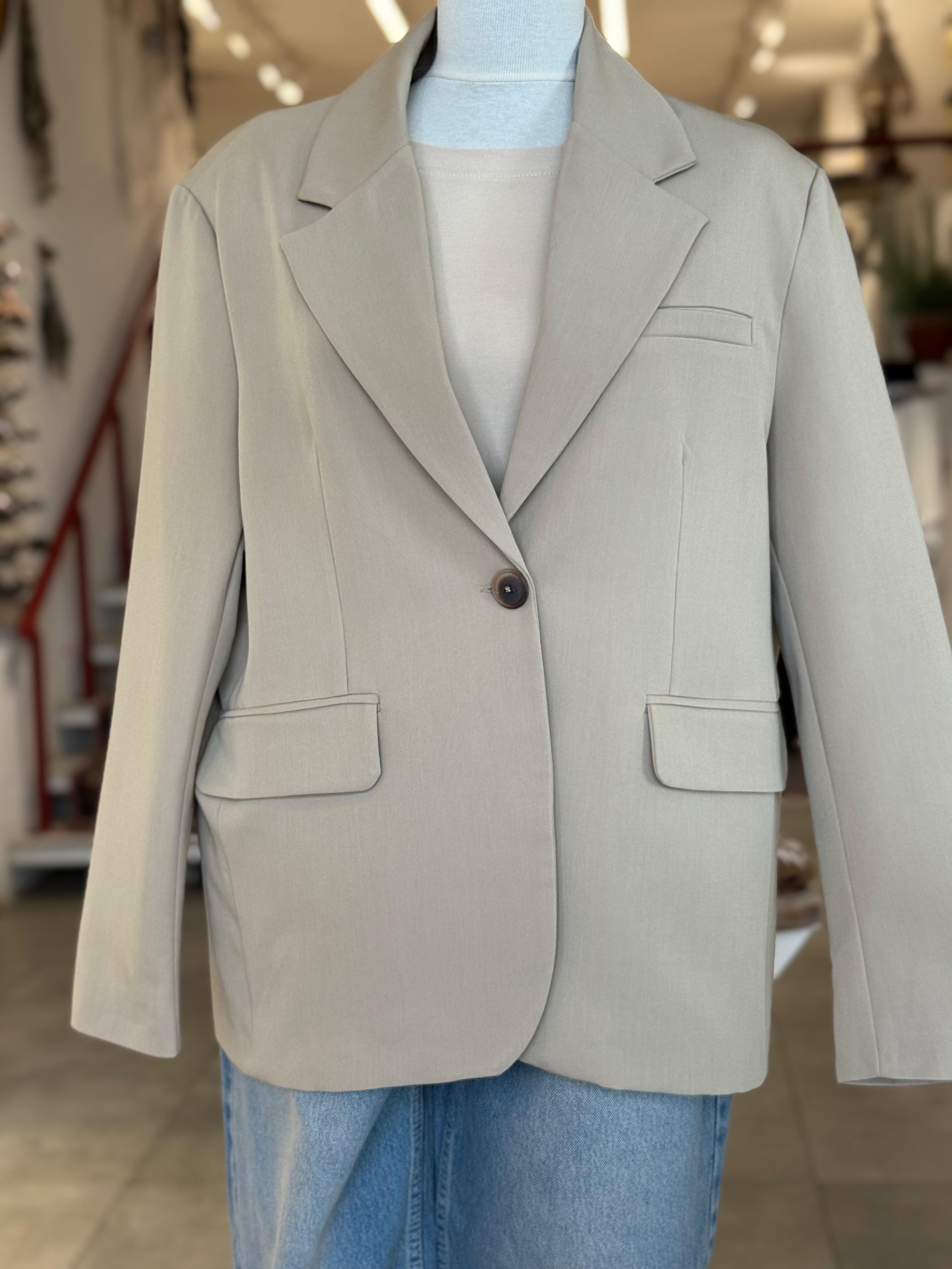 Oversize Camel Blazer Ceket