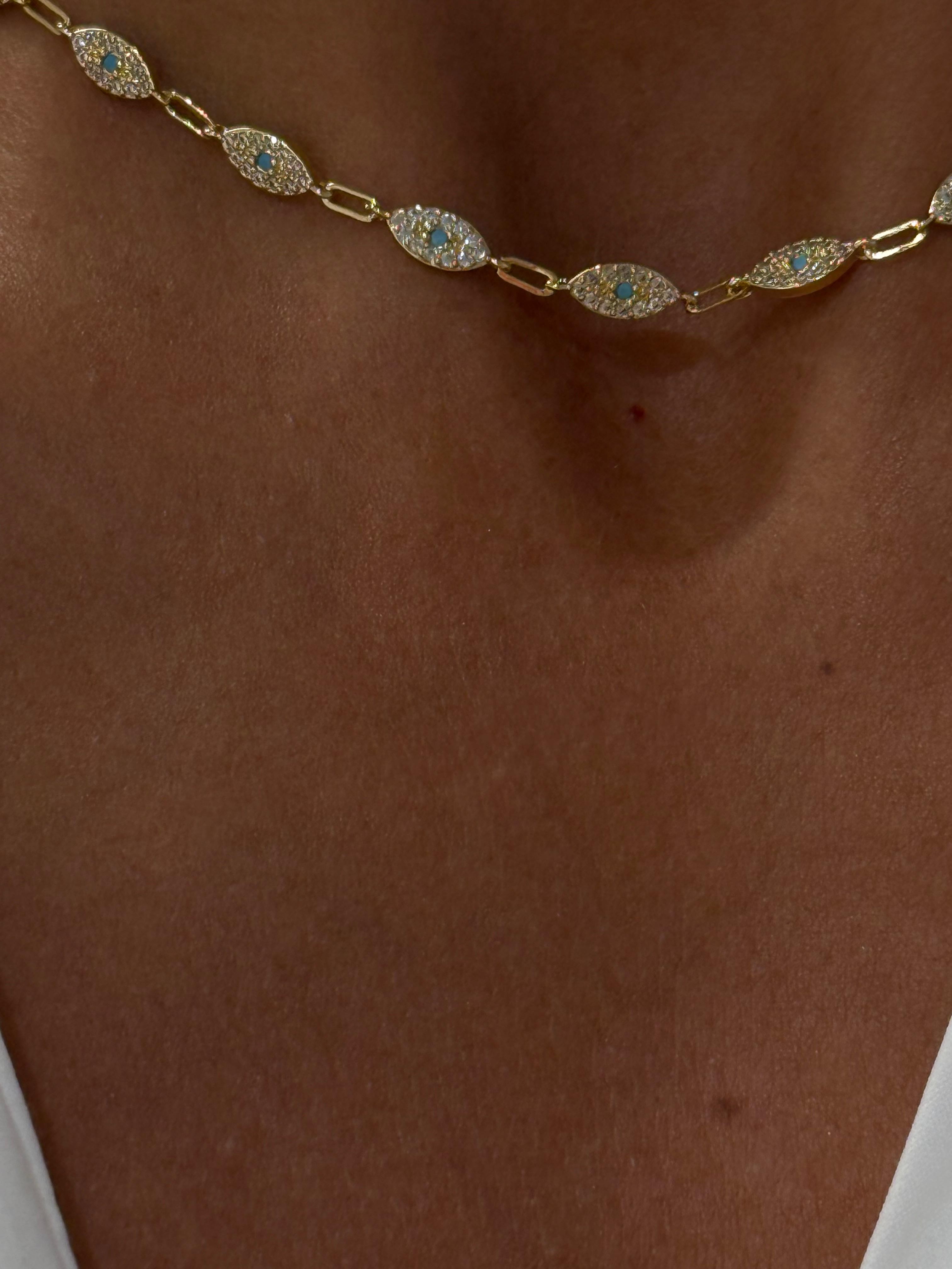 Göz Model Gold Renk Xp Kolye