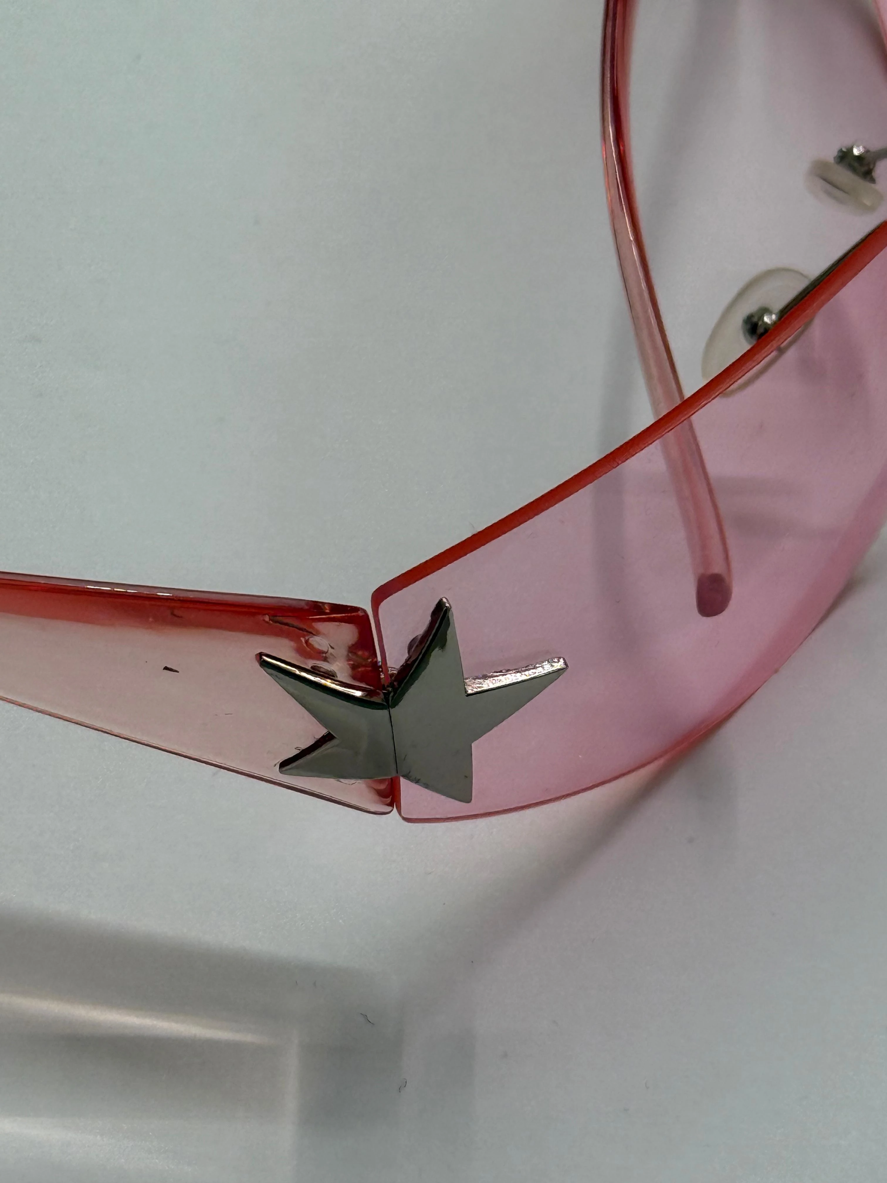 Yıldız Detaylı Pembe Gözlük