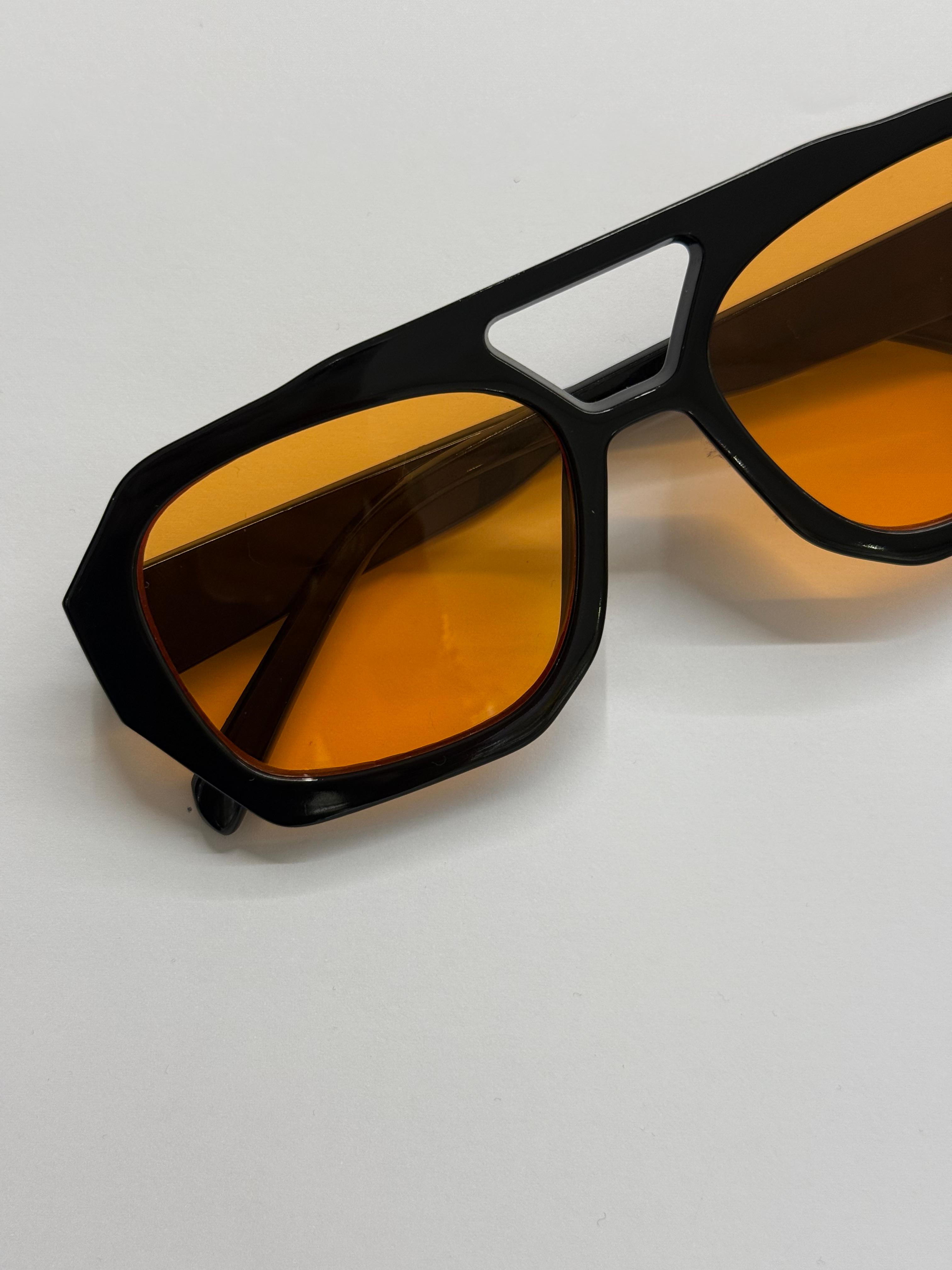 Büyük Camlı Geometrik Gözlük