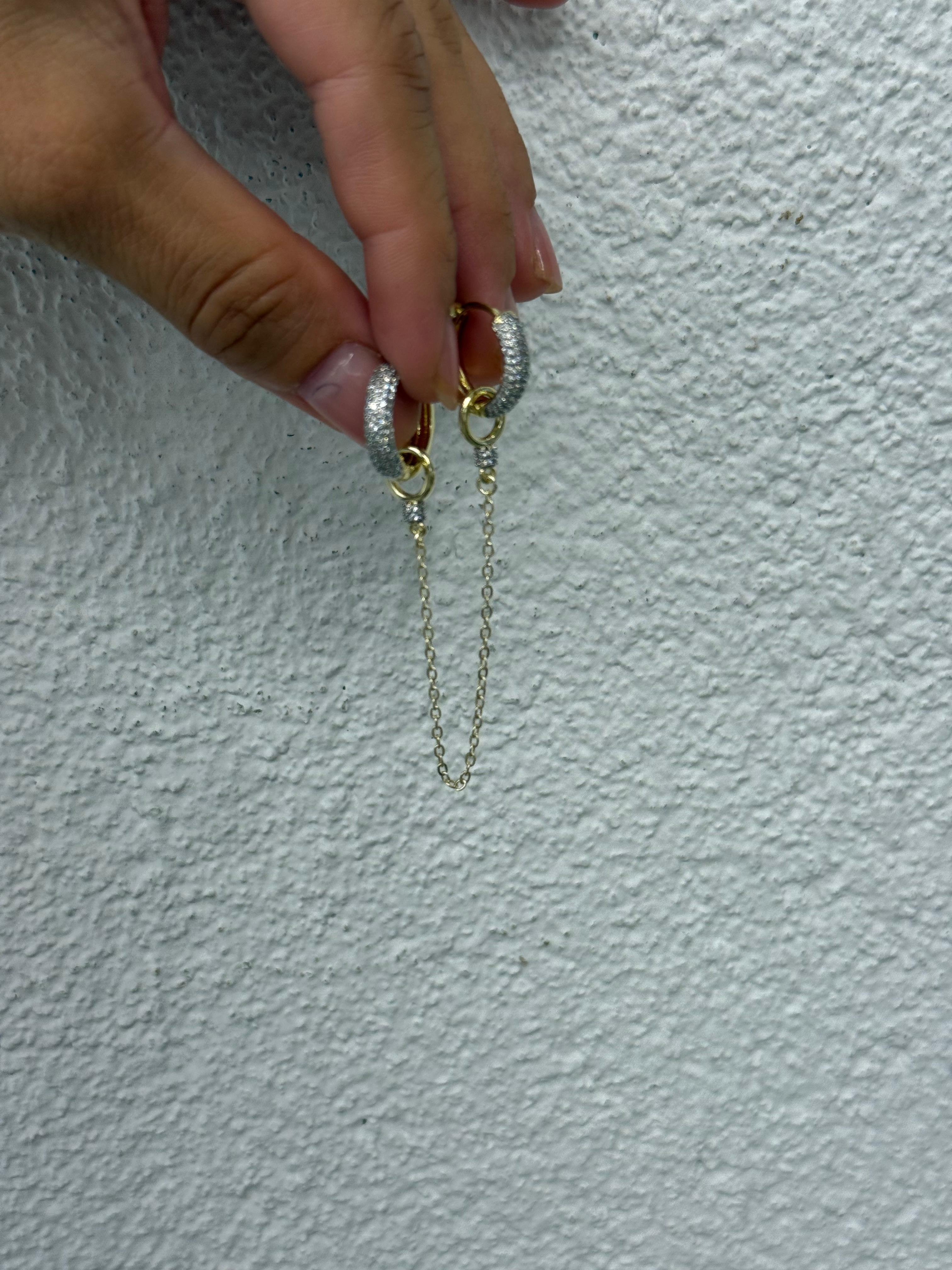 Gold Zincirli Küpe