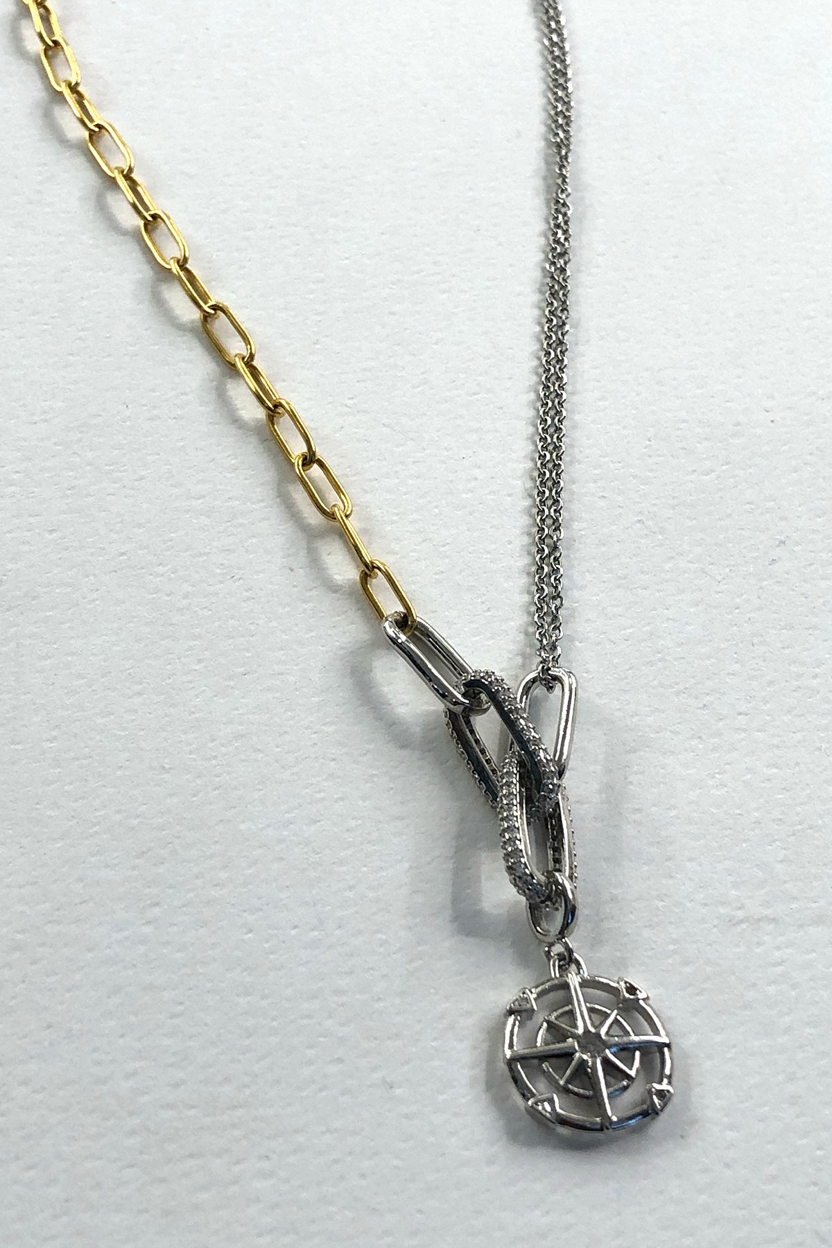 Kutup Yıldızı Model Silver Gold Detaylı Xp Kaplama Kolye