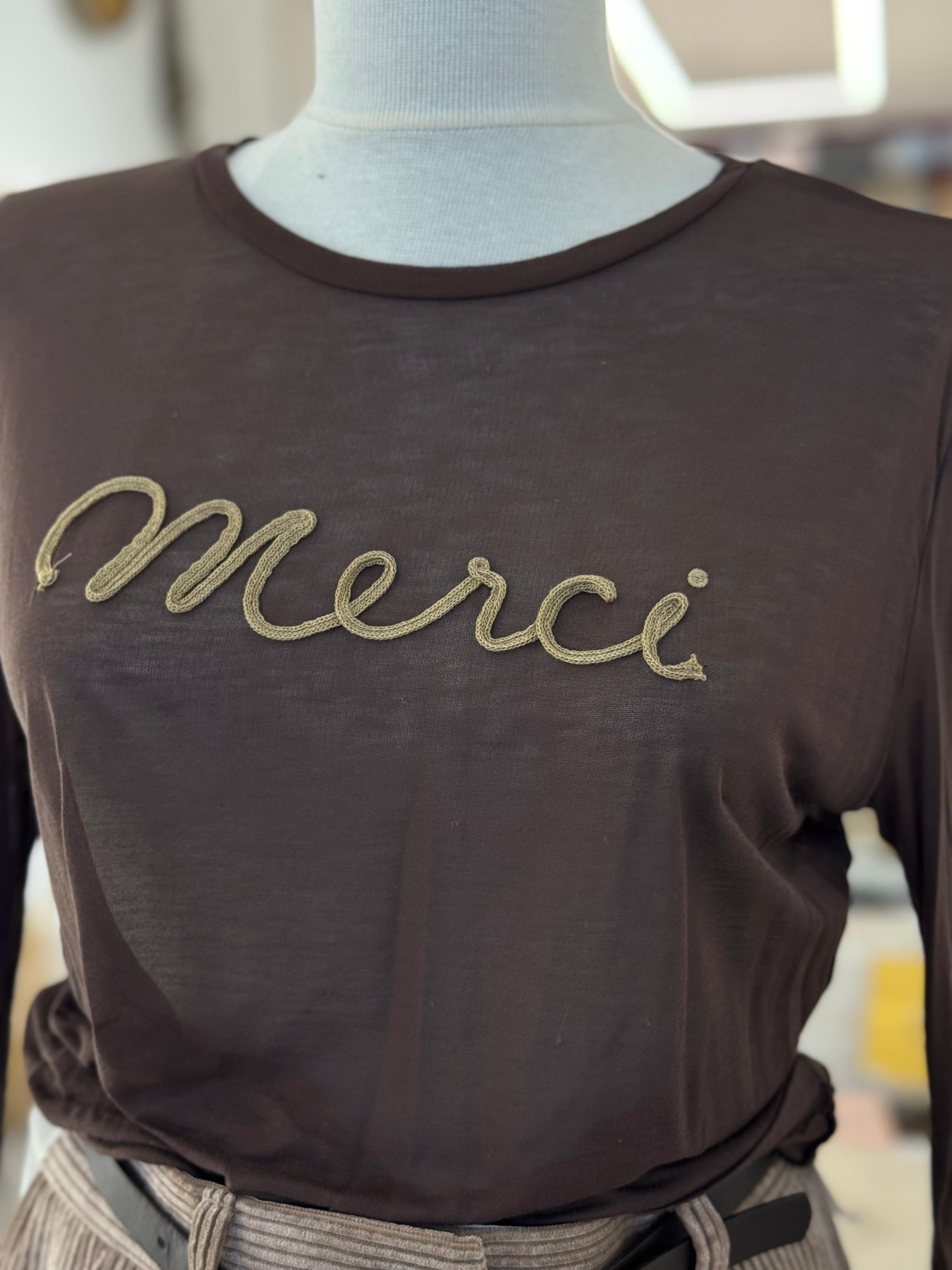 Merci Kahverengi Bluz