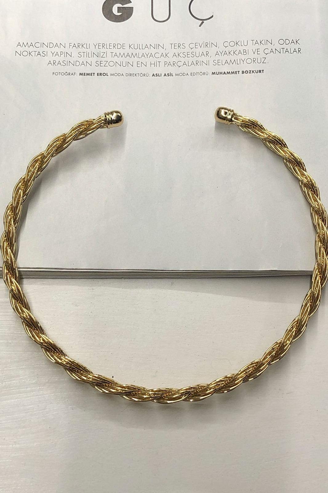 Burgu Model Kaplama Gold Kolye