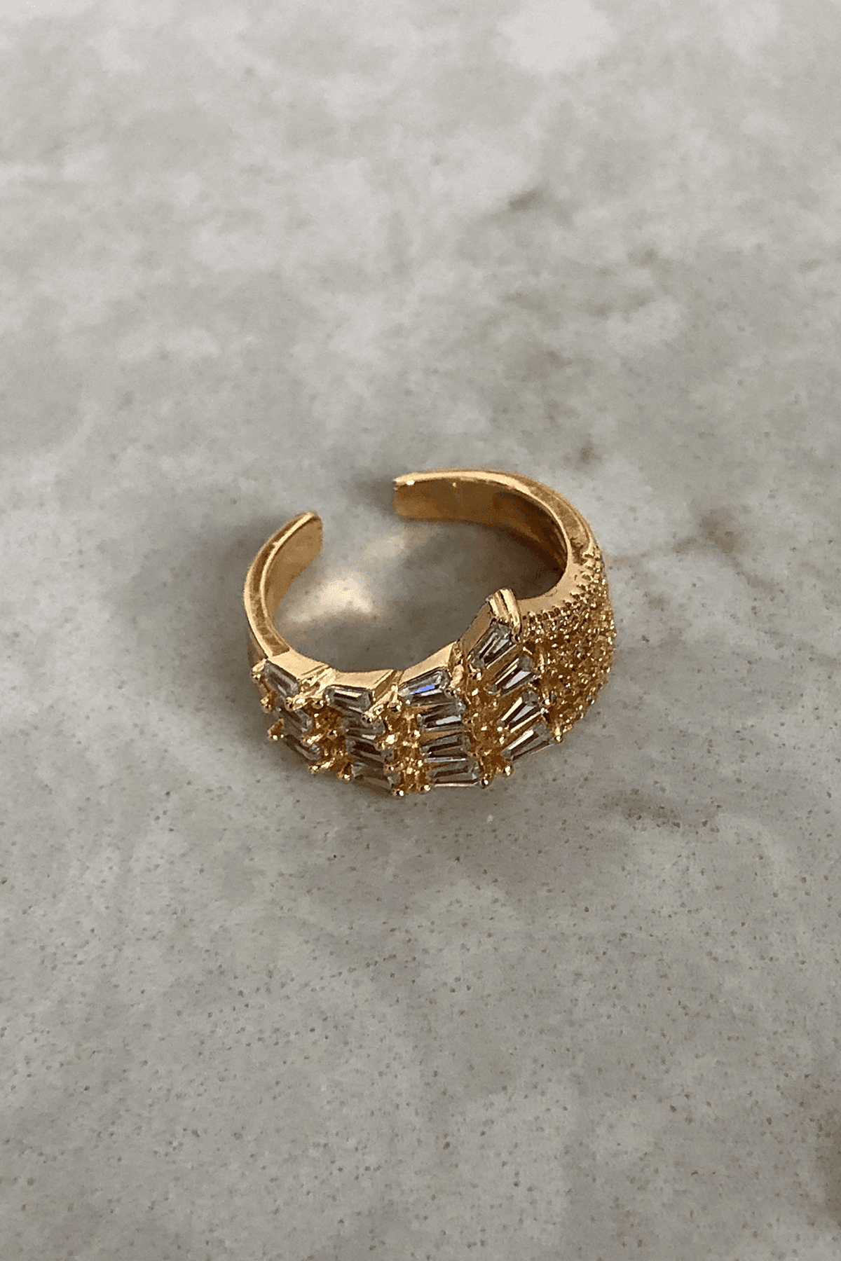 Zirkon Taşlı Model Rose Gold Ayarlanabilir Yüzük