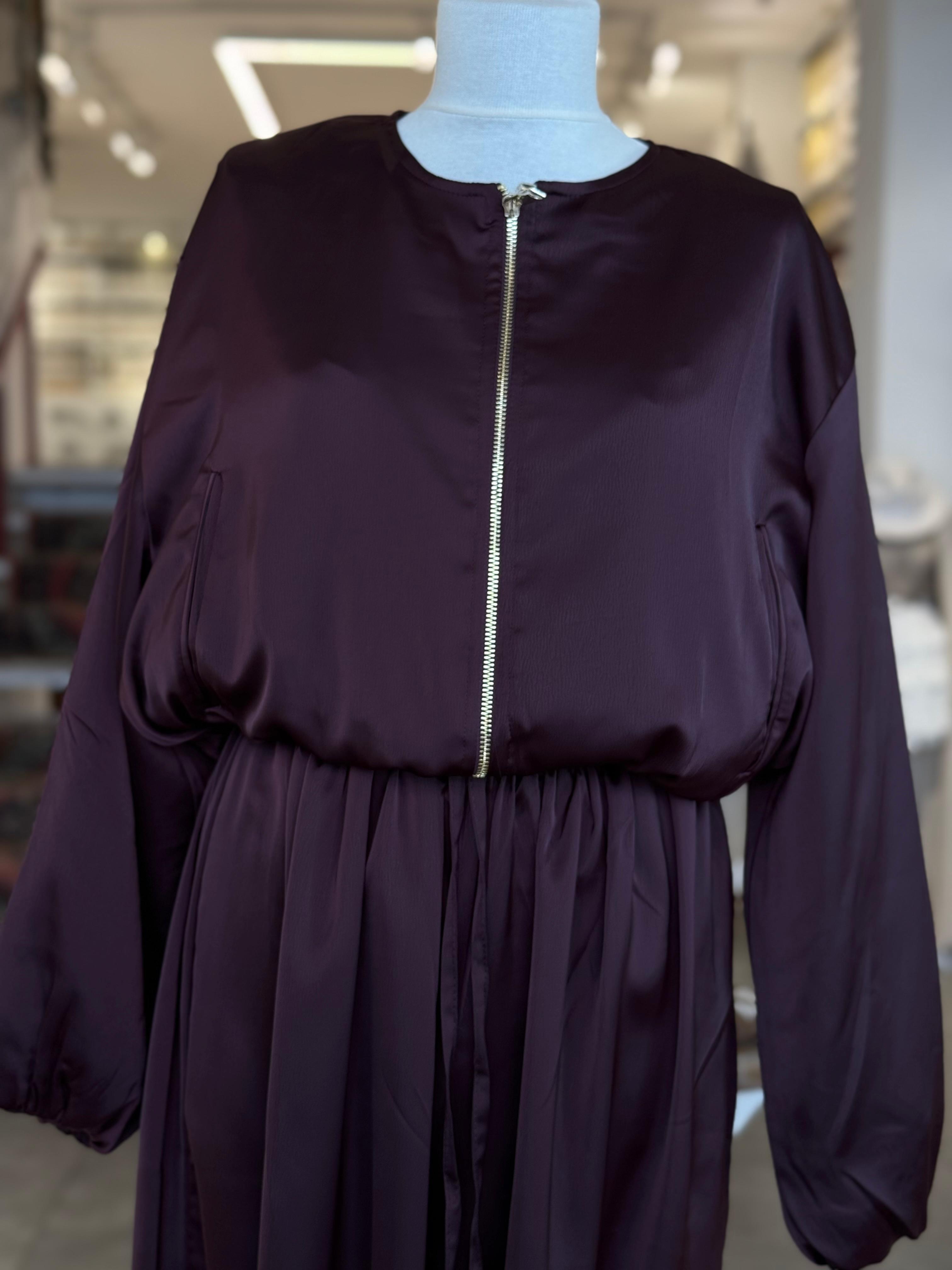 Bordo Renk Bomber Ceket