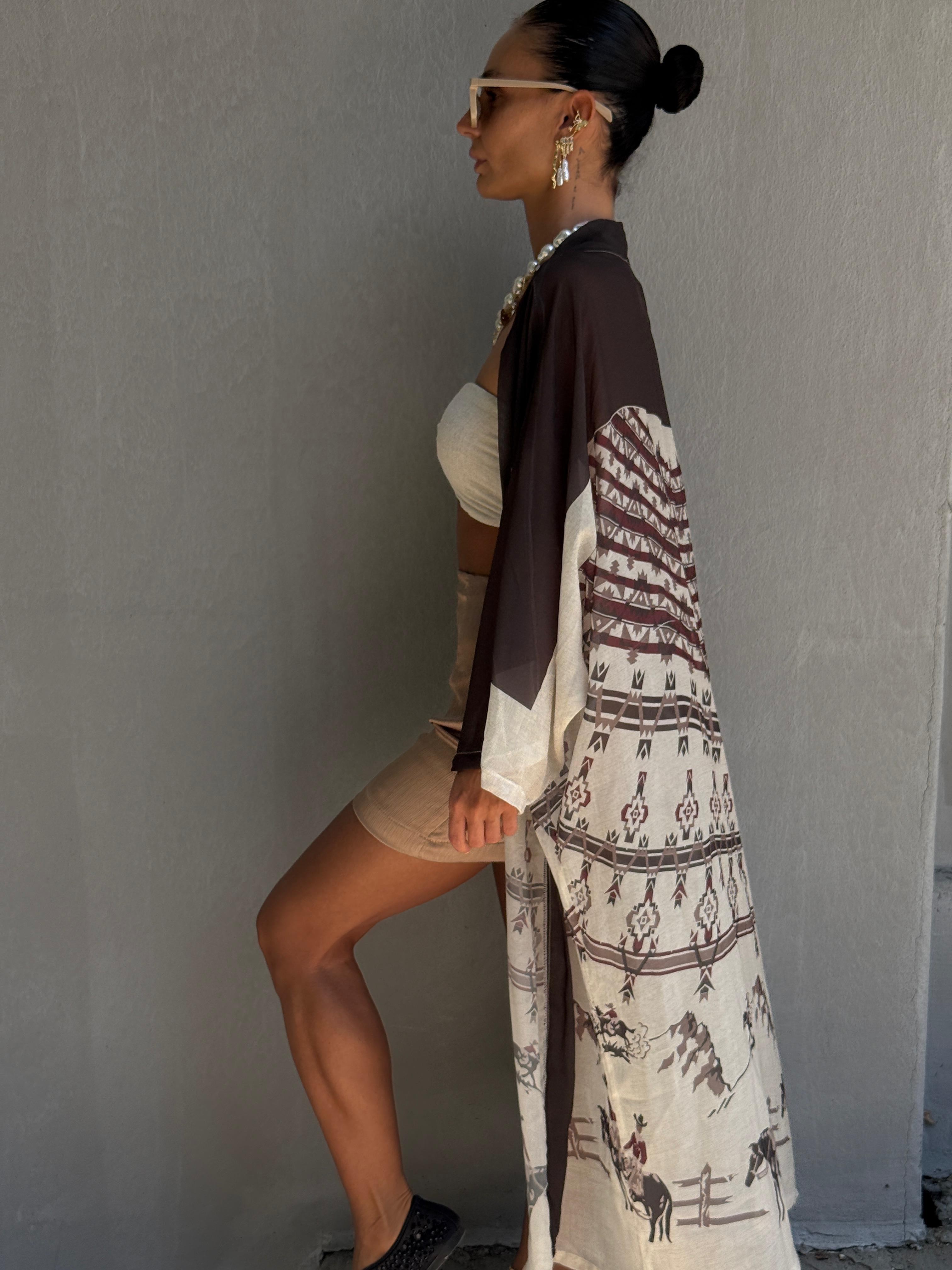 Desenli Kimono