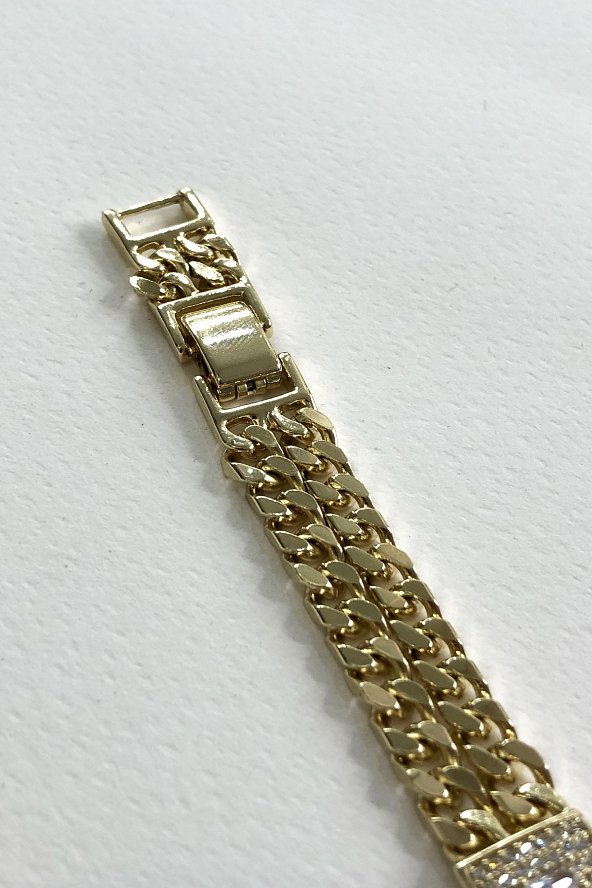 Taşlı Model Gold Detaylı Xp Kaplama Bileklik