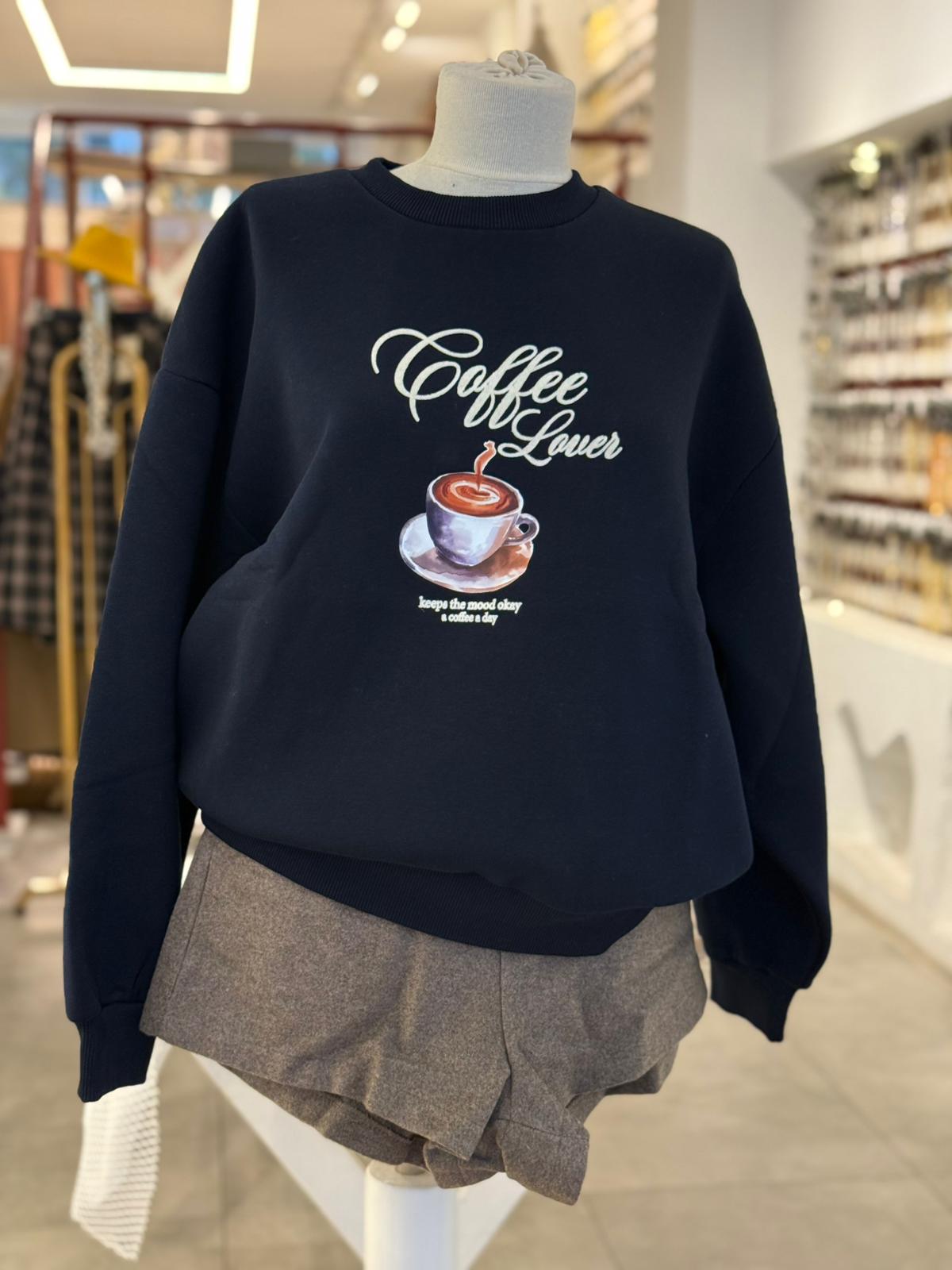 Coffe Lacivert Sweat