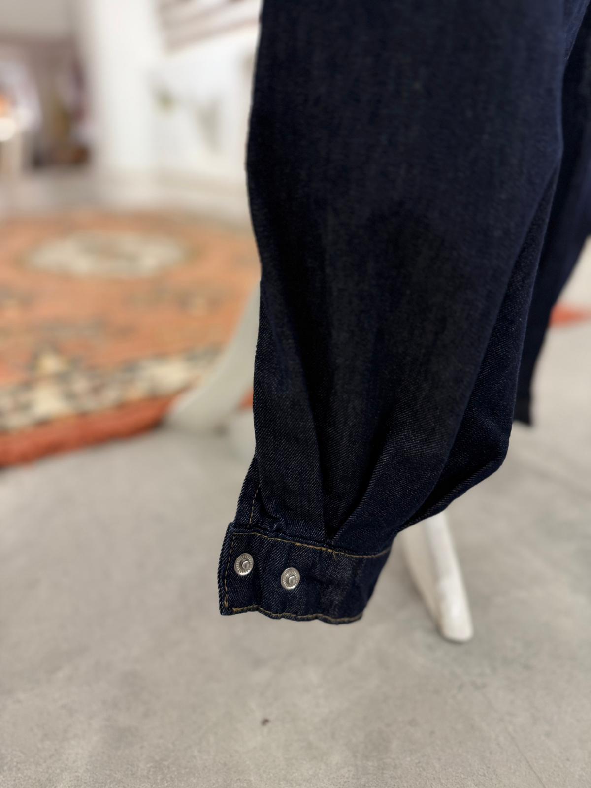 Lacivert Kot Şalvar Pantolon