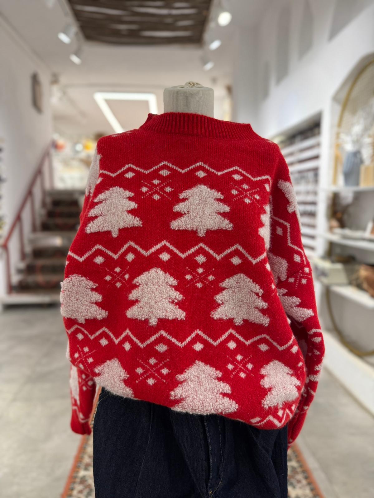 Çam Ağaçlı Yeni Yıl Kazağı