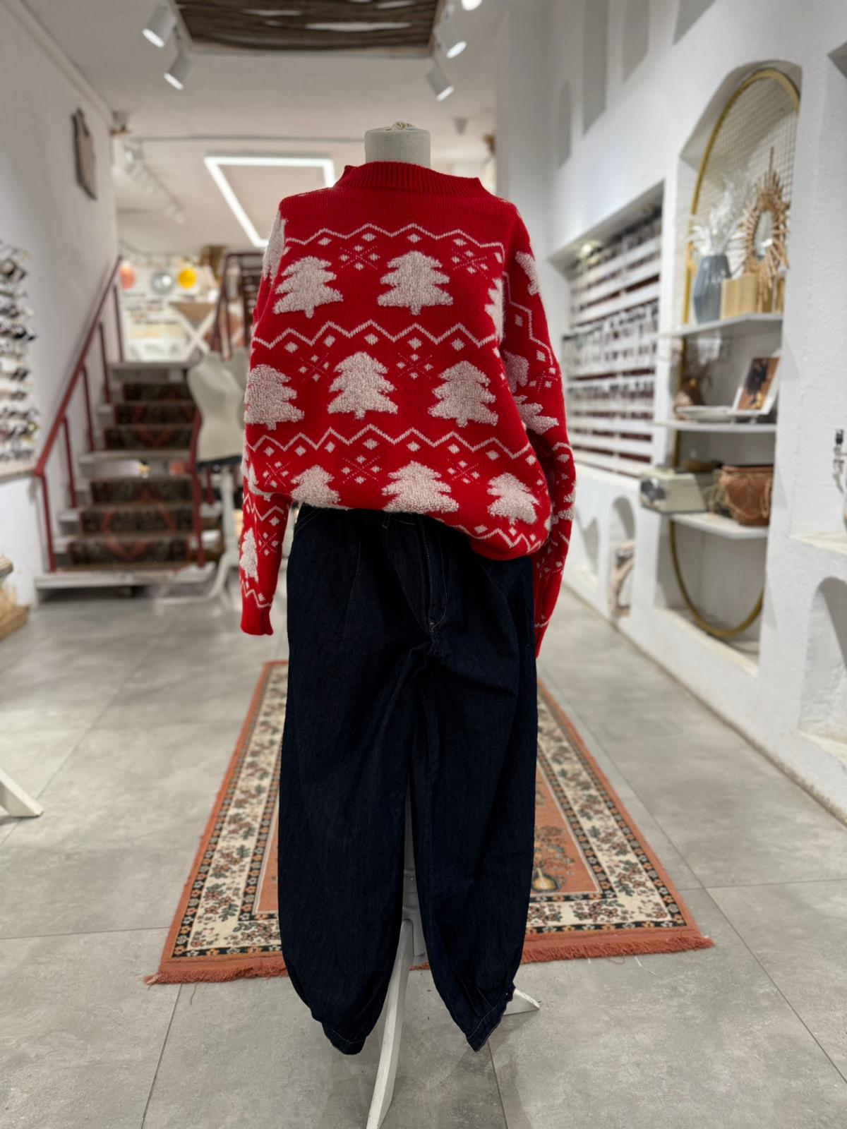 Lacivert Kot Şalvar Pantolon