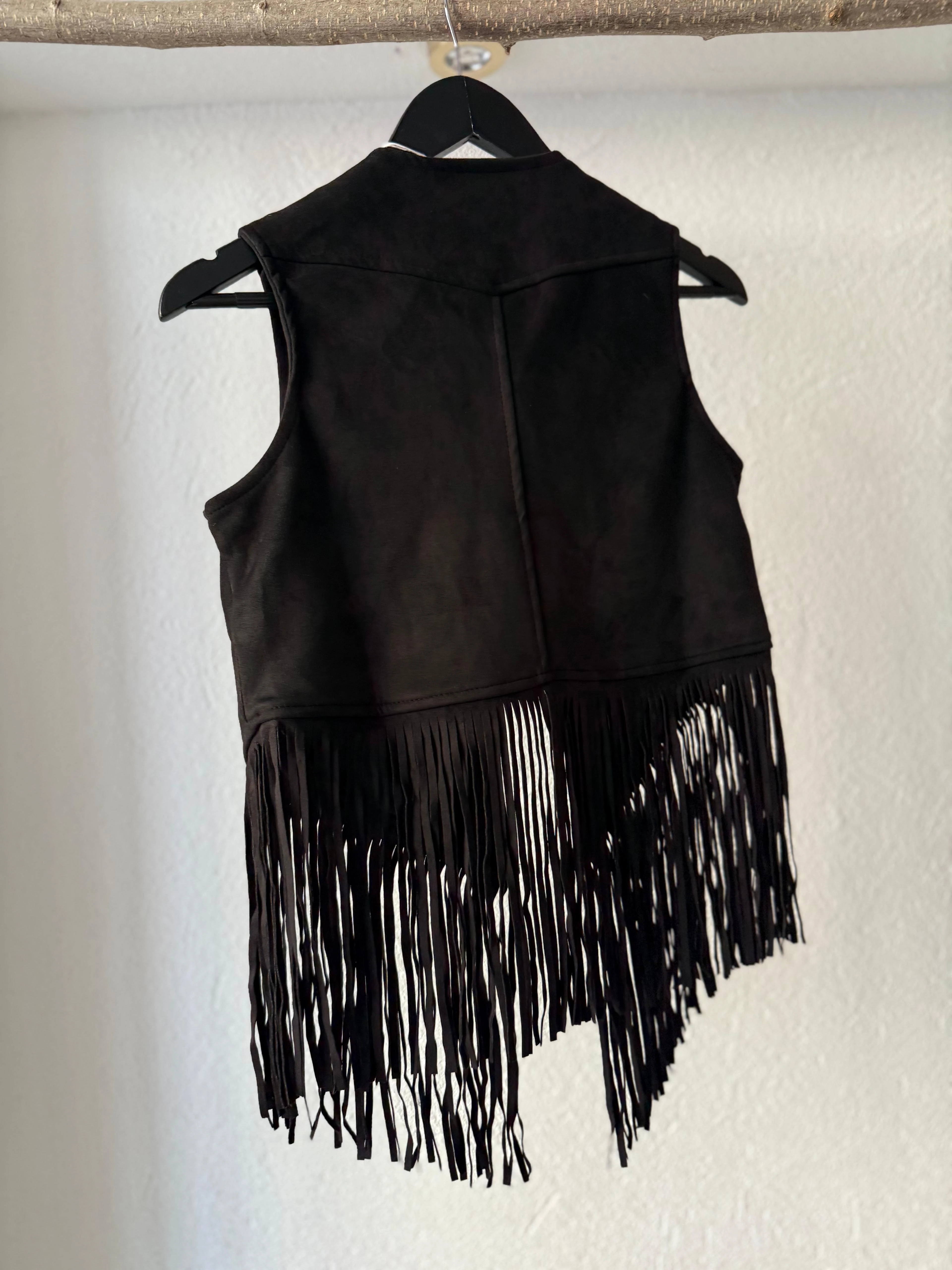 Püsküllü Siyah Yelek 