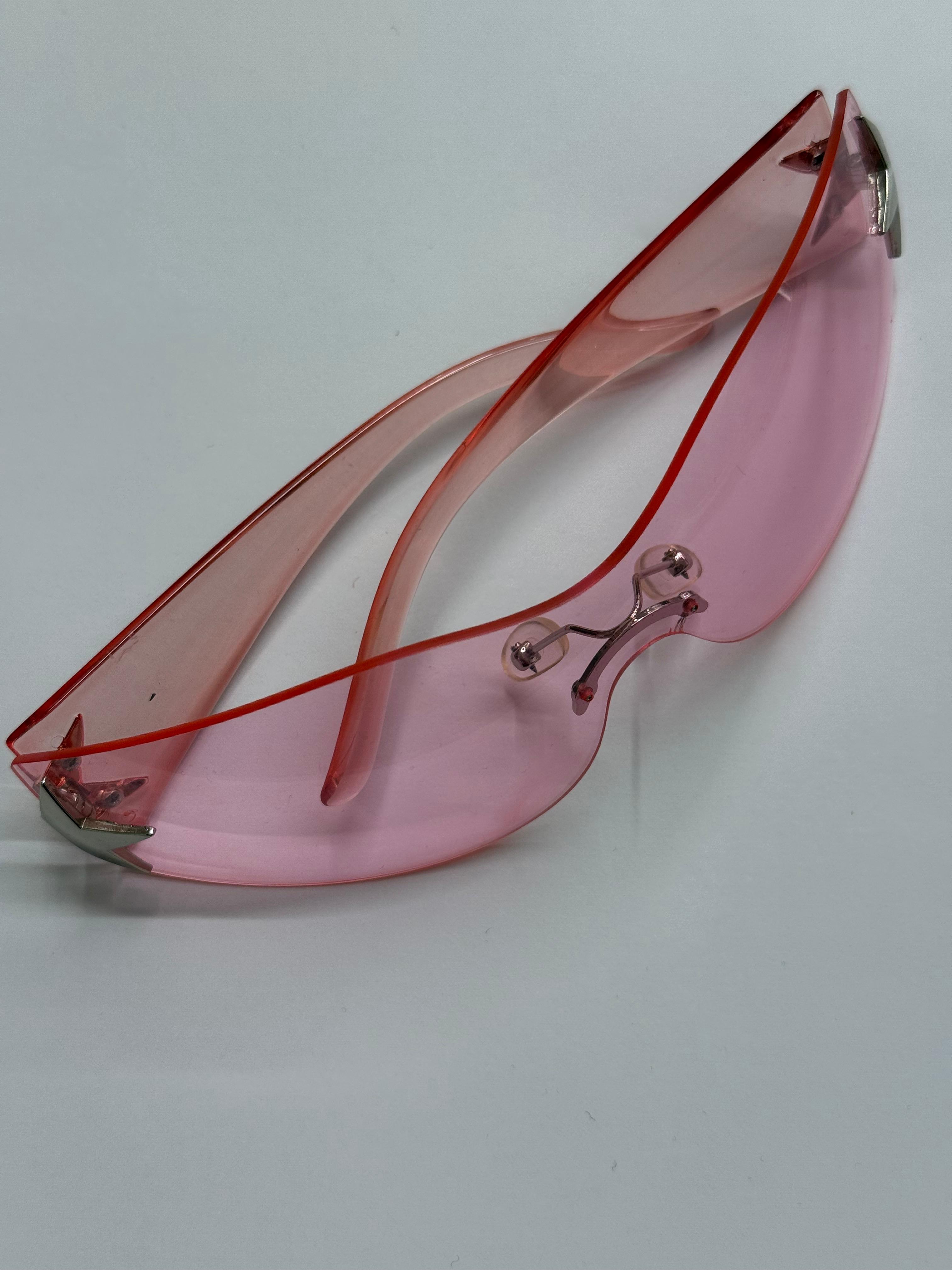 Yıldız Detaylı Pembe Gözlük