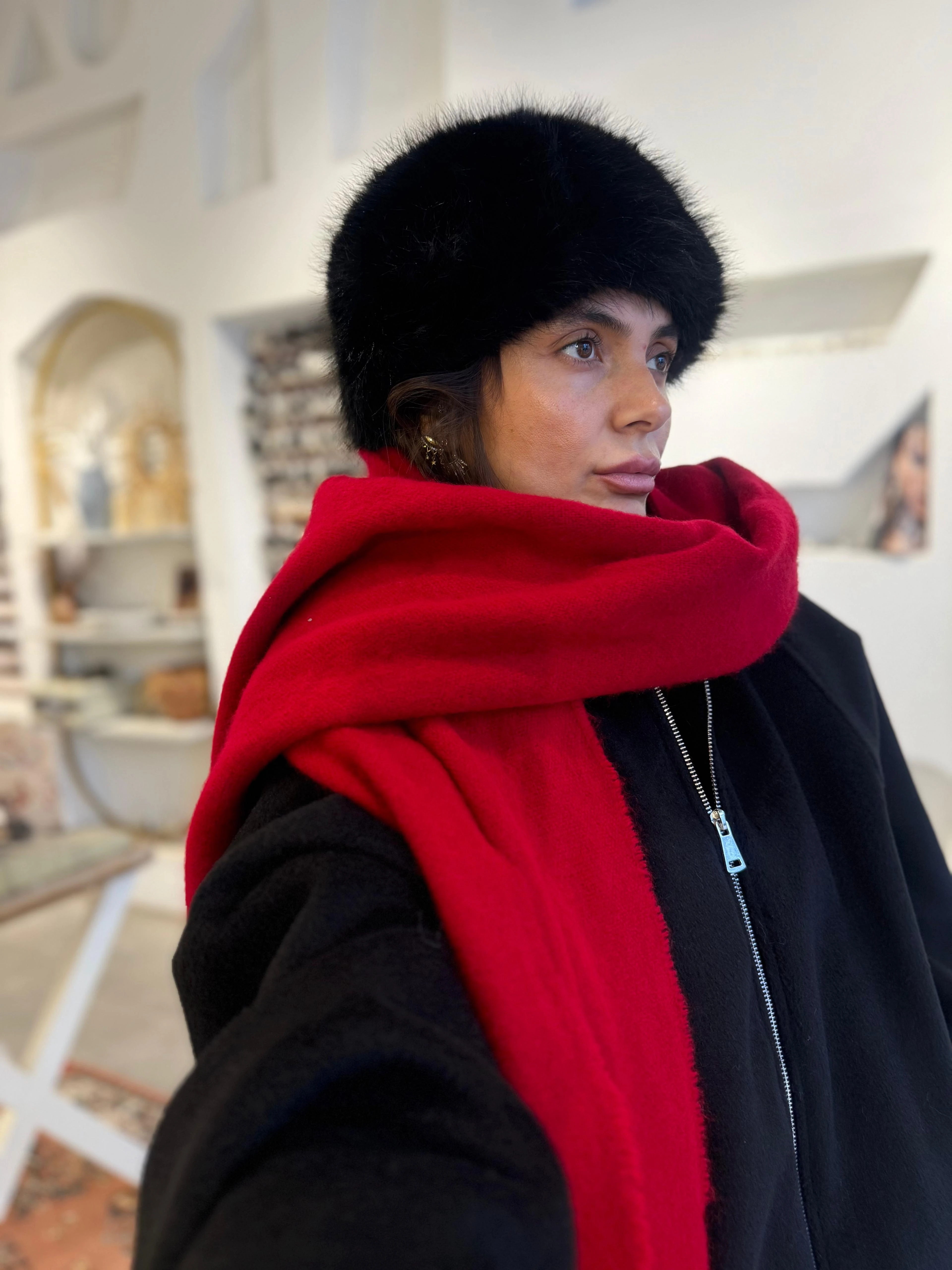 Kırmızı Kalın Atkı