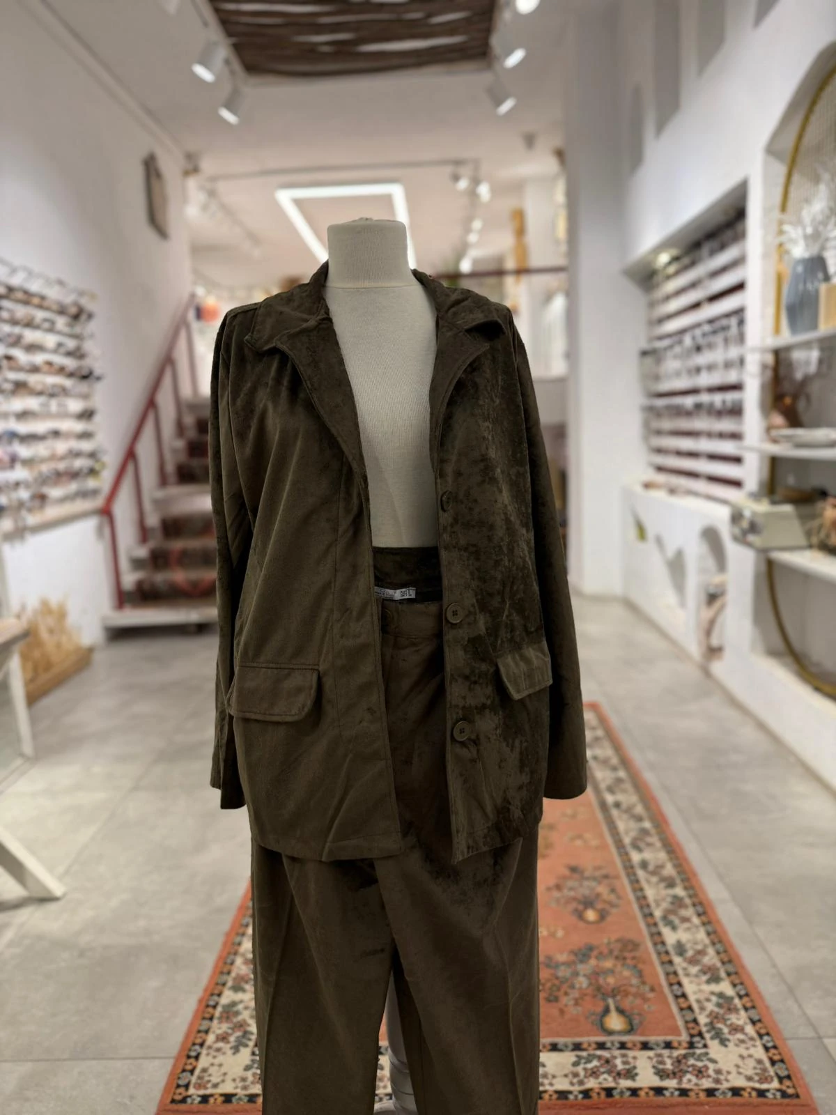 Pantolon Süet Haki Takım