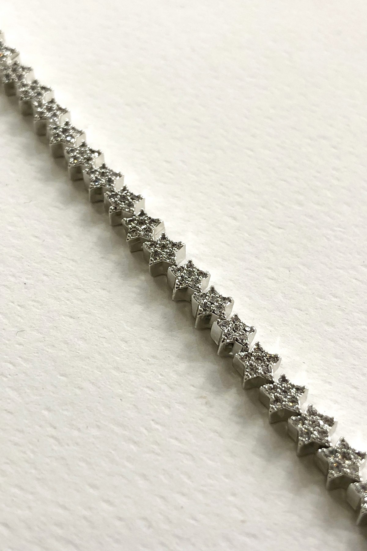 Yıldız Taşlı Silver Model Xp Kaplama Minimal Bileklik