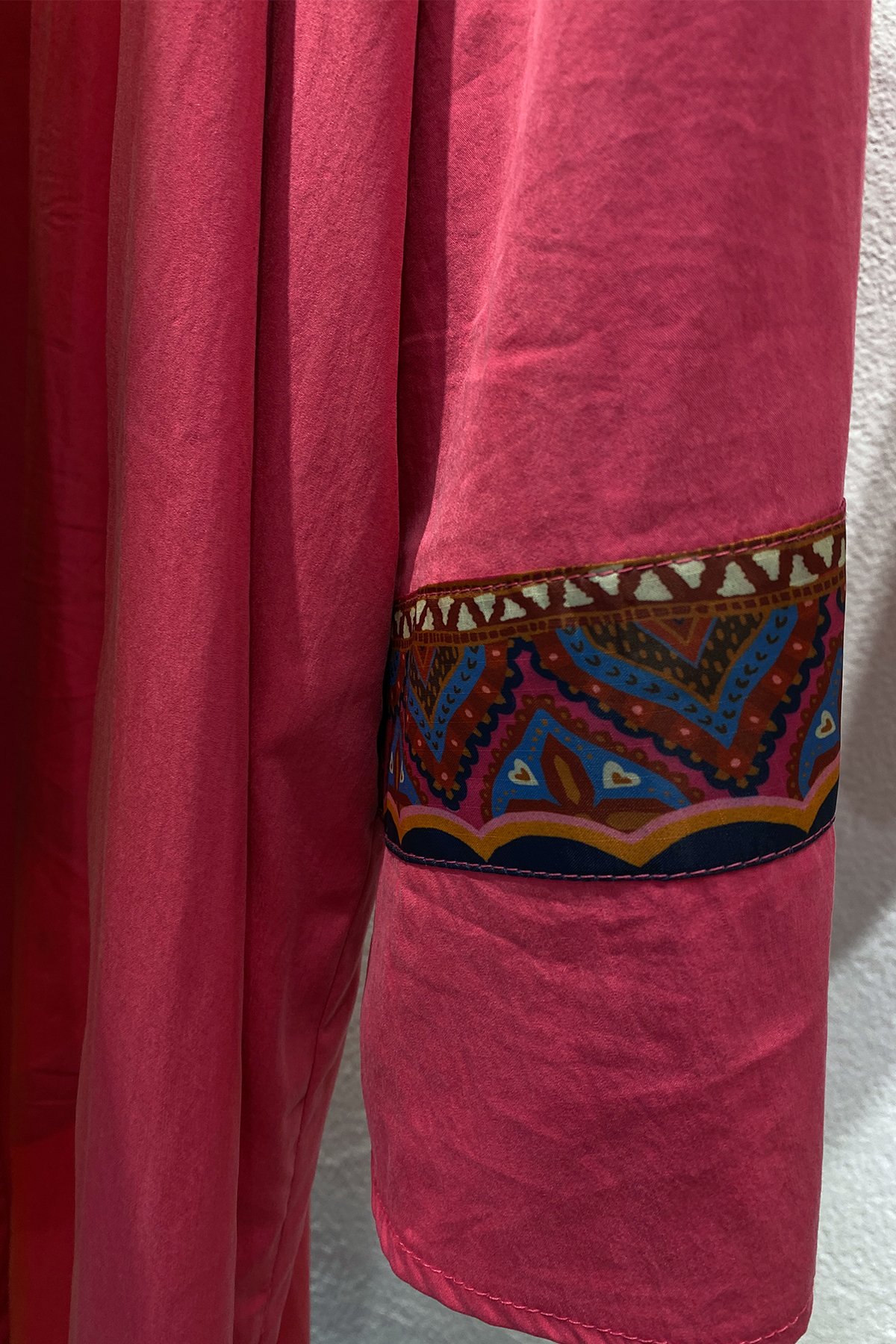 Uçuş | Desenli Pembe Kimono