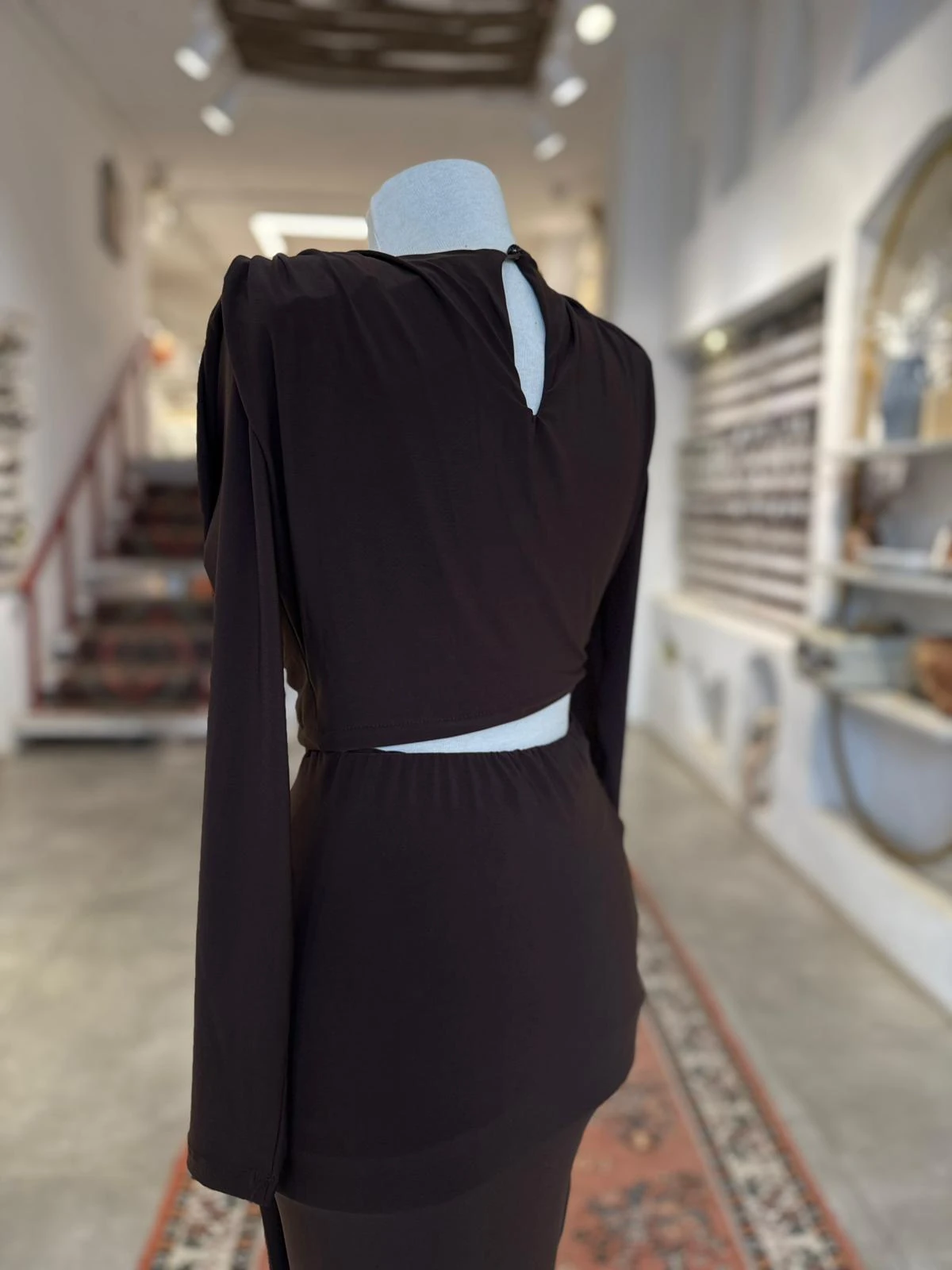 Korseli Siyah Kadife Elbise