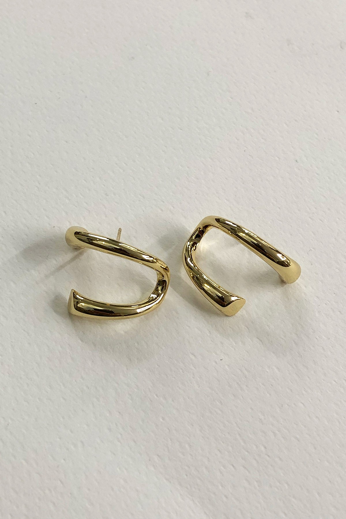 Asimetrik Model Gold Küpe