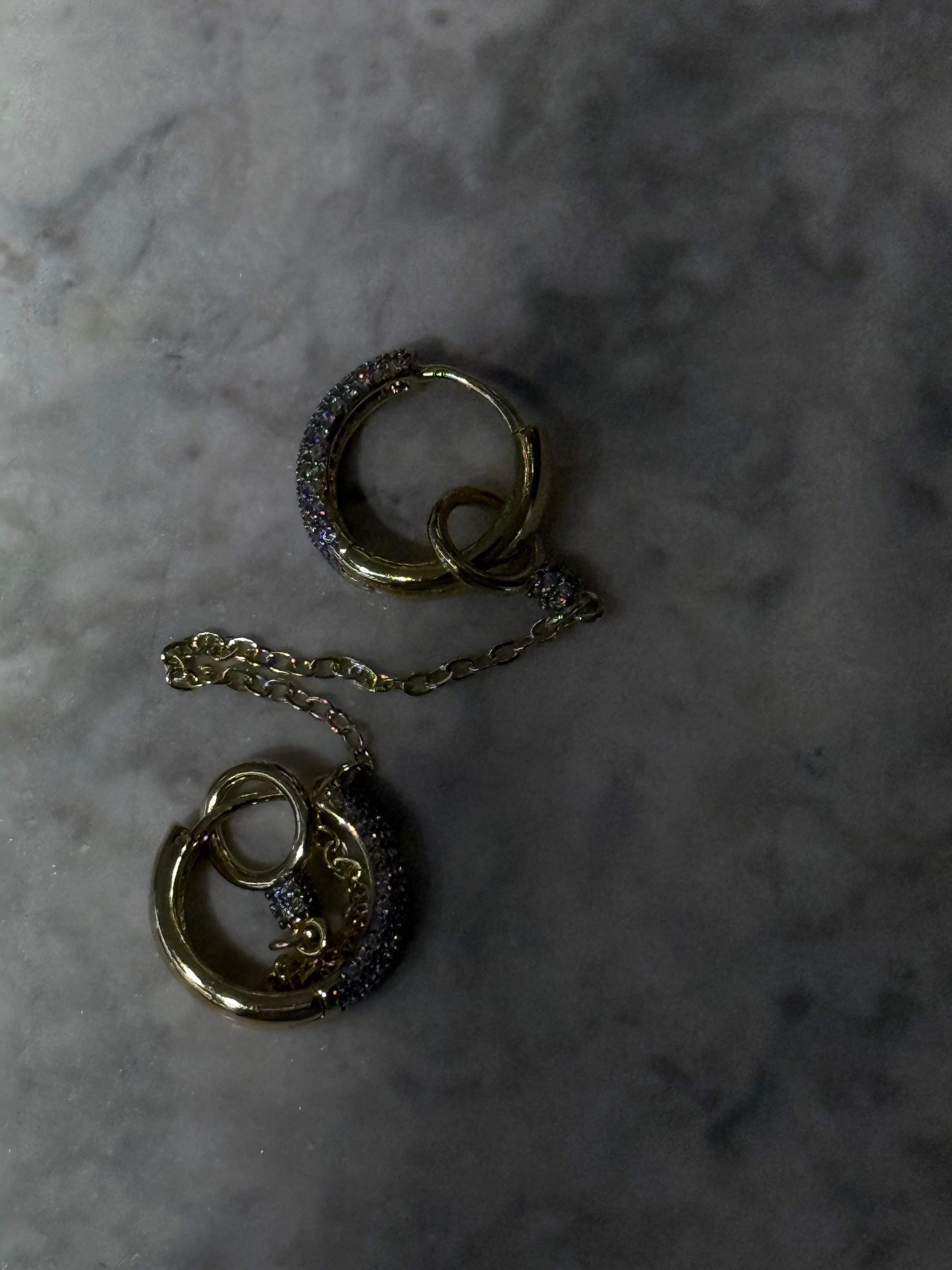 Gold Zincirli Küpe