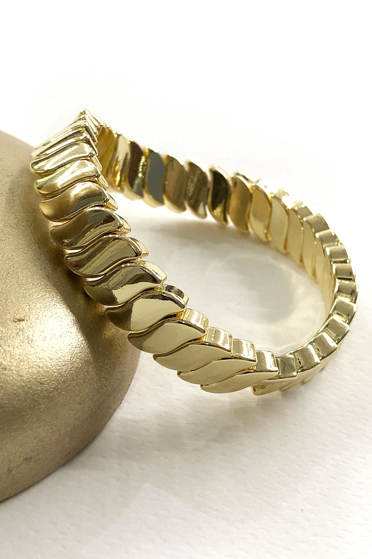 Gold Detaylı Lastikli Bileklik