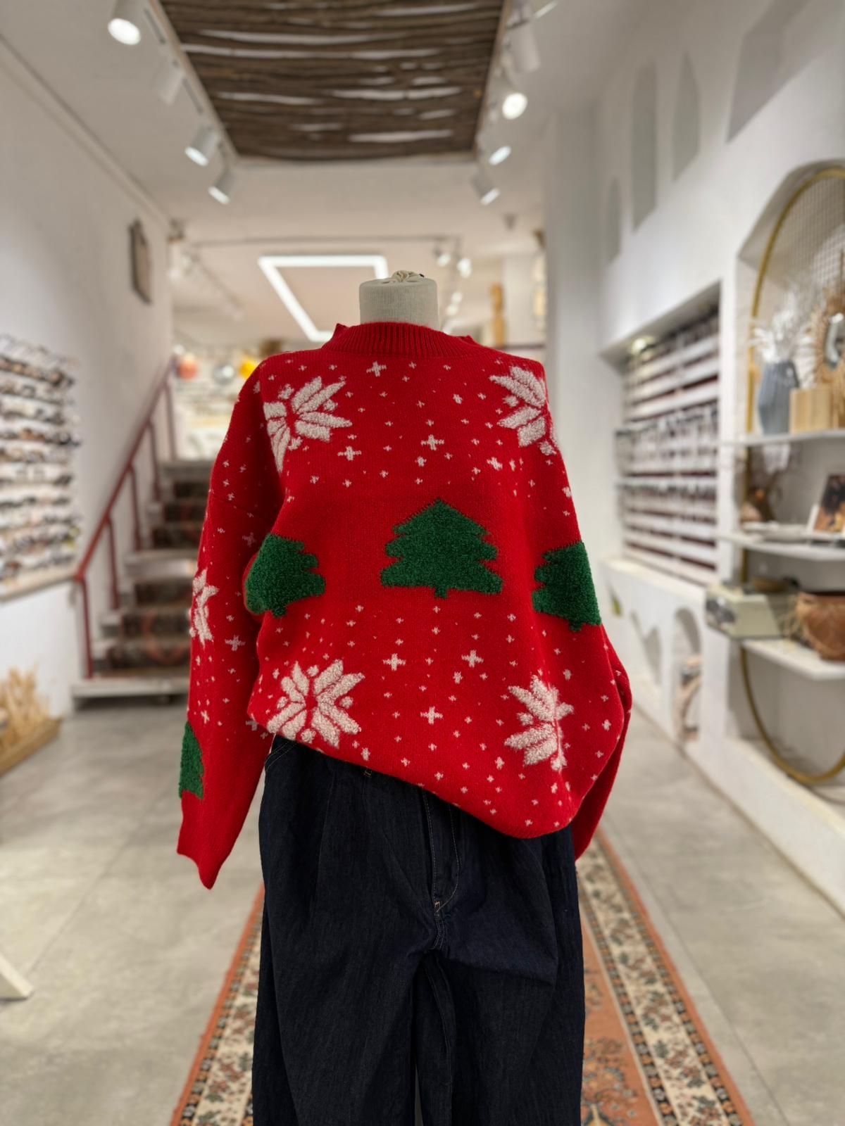 Kar Taneli Yeni Yıl Kazağı