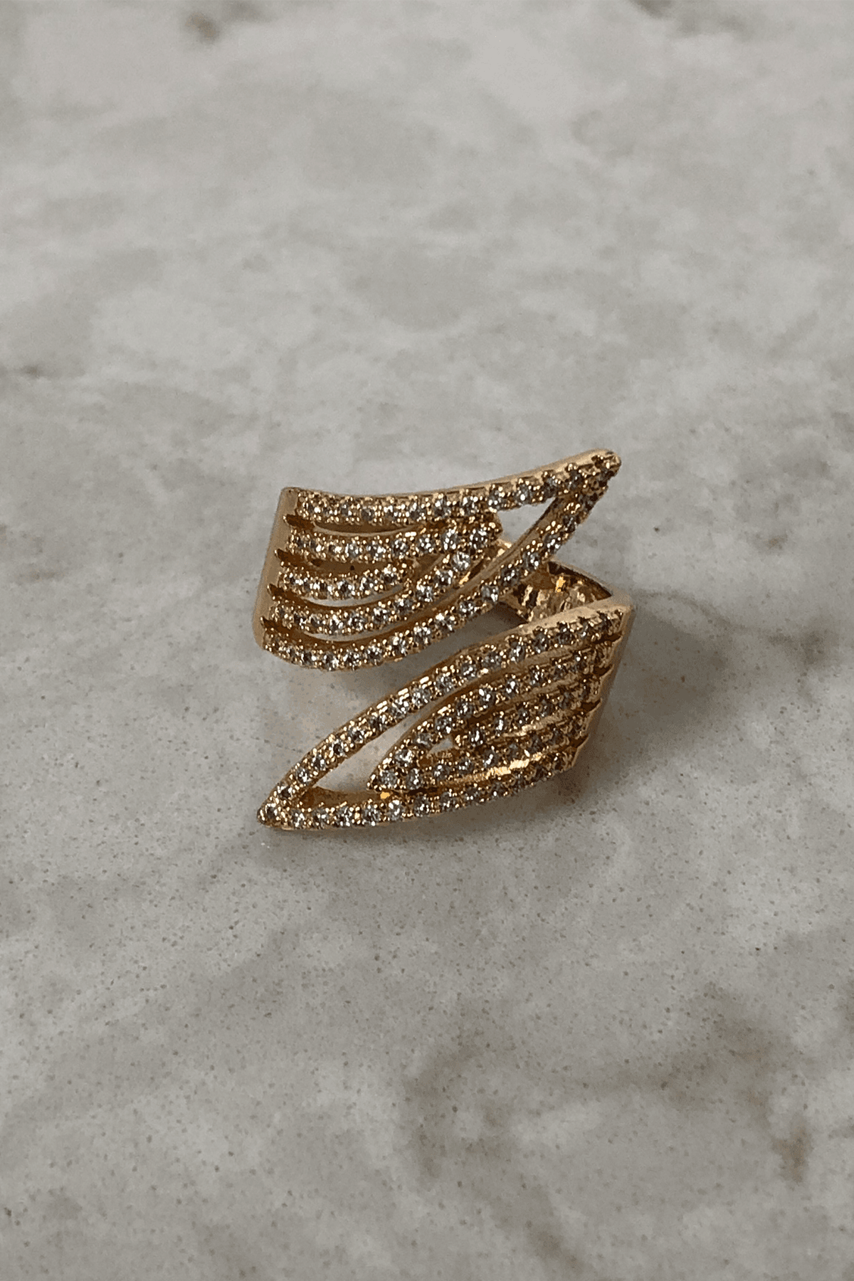 Zirkon Taş Model Ayarlanabilir Rose Gold Yüzük