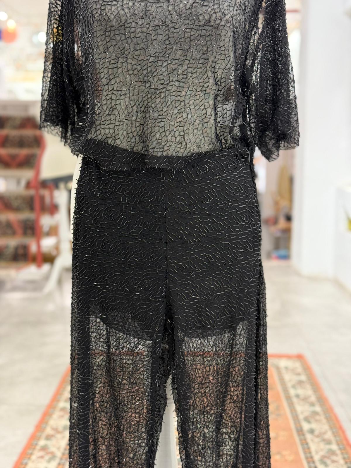 Siyah Pullu Pantolon