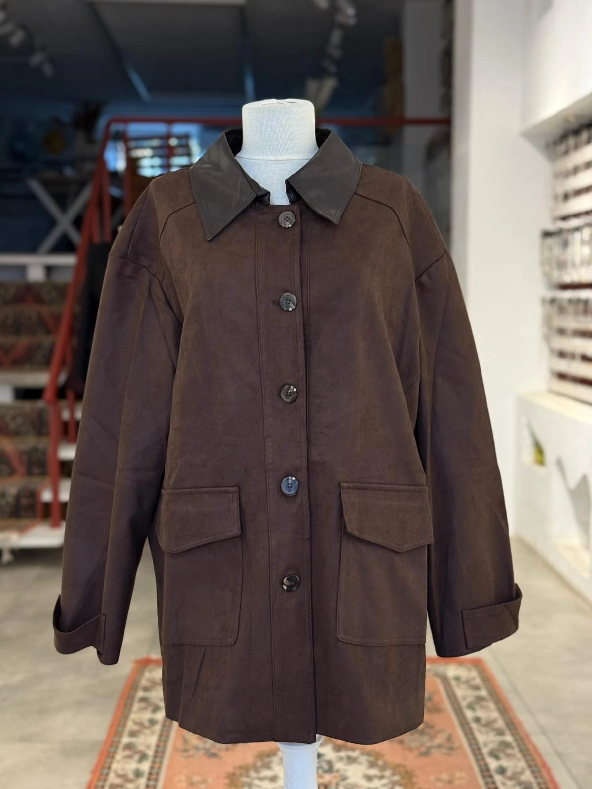 Kahve Rengi Vintage Mont