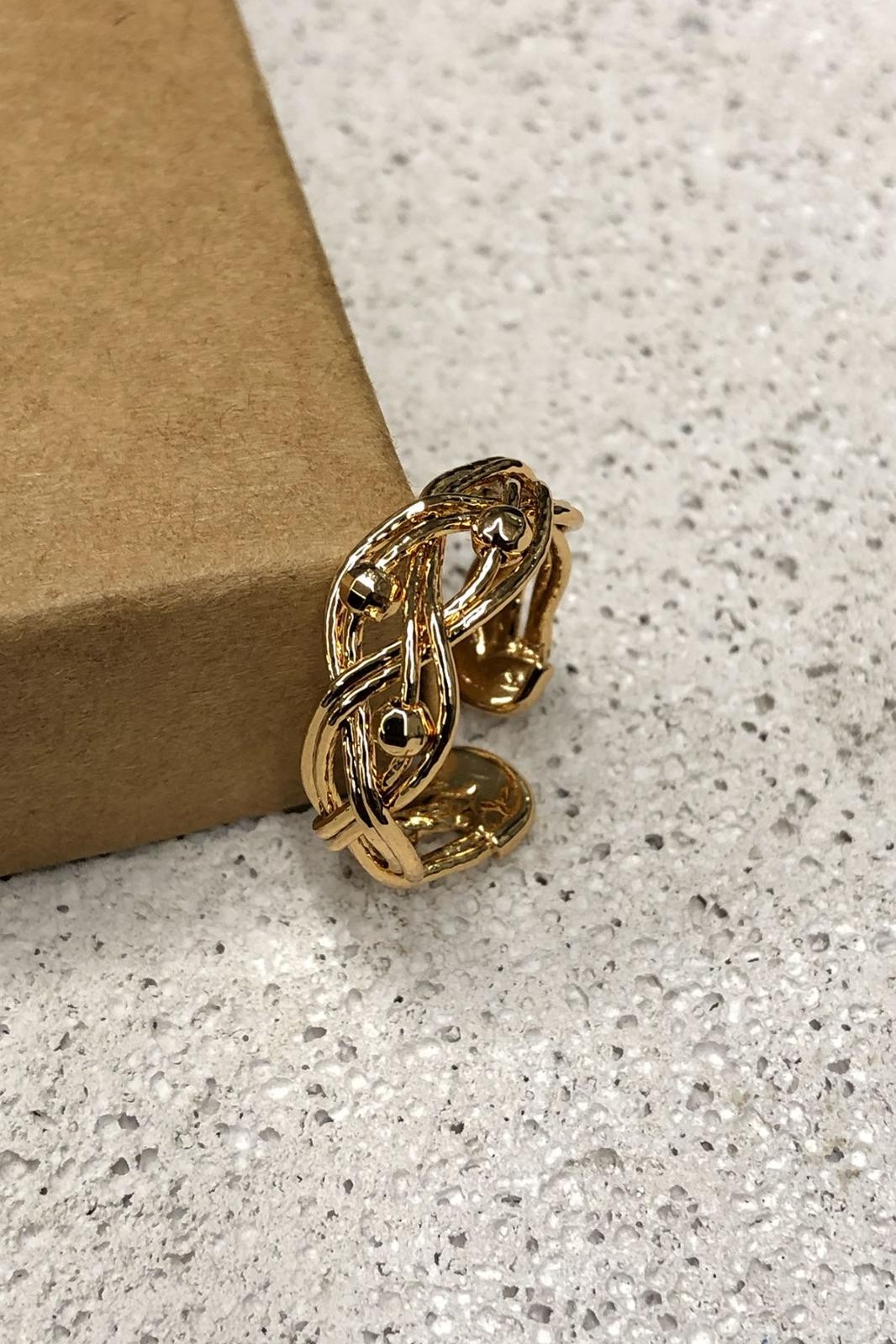 Örgü Model Gold Yüzük