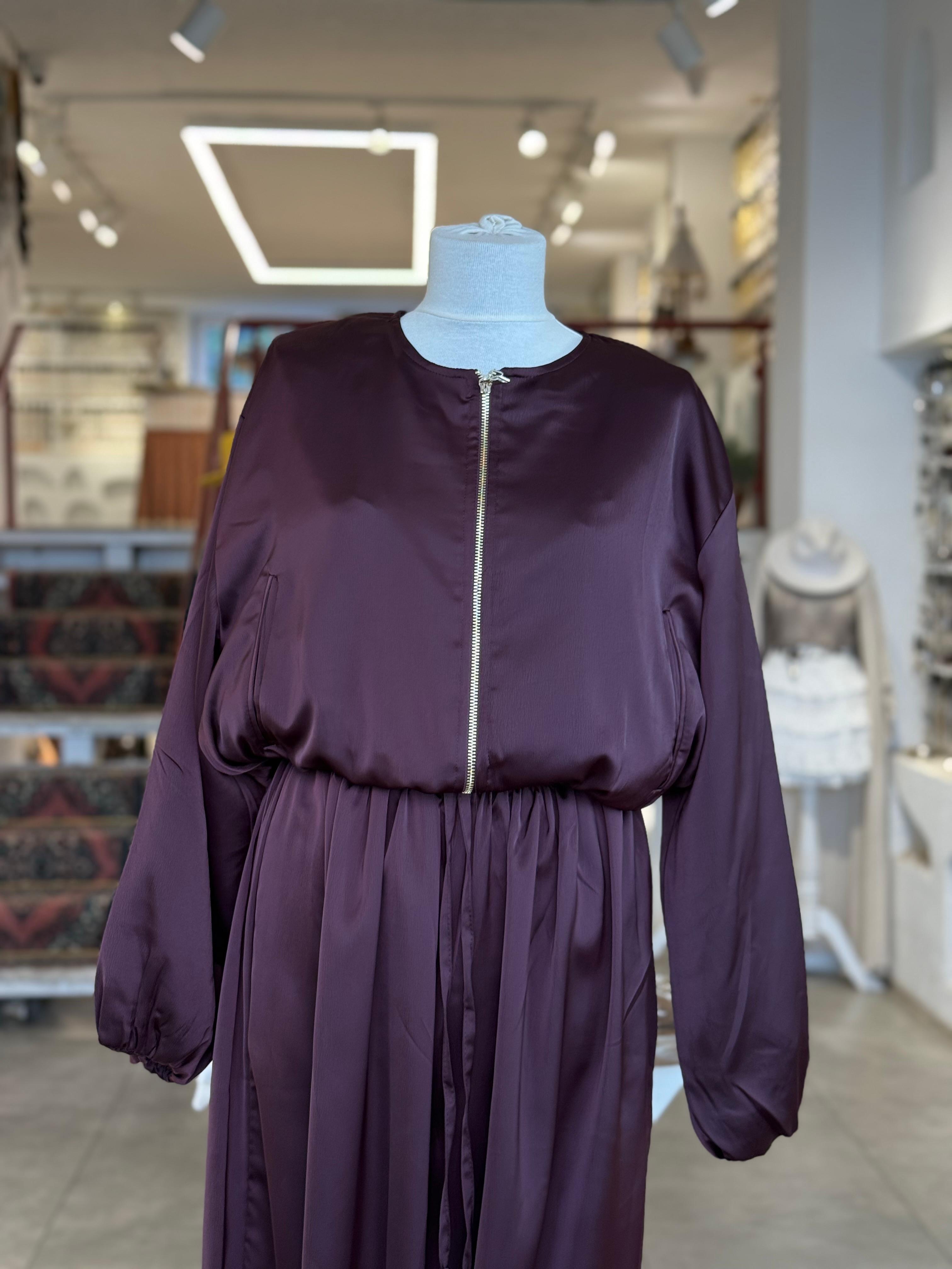 Bordo Renk Bomber Ceket