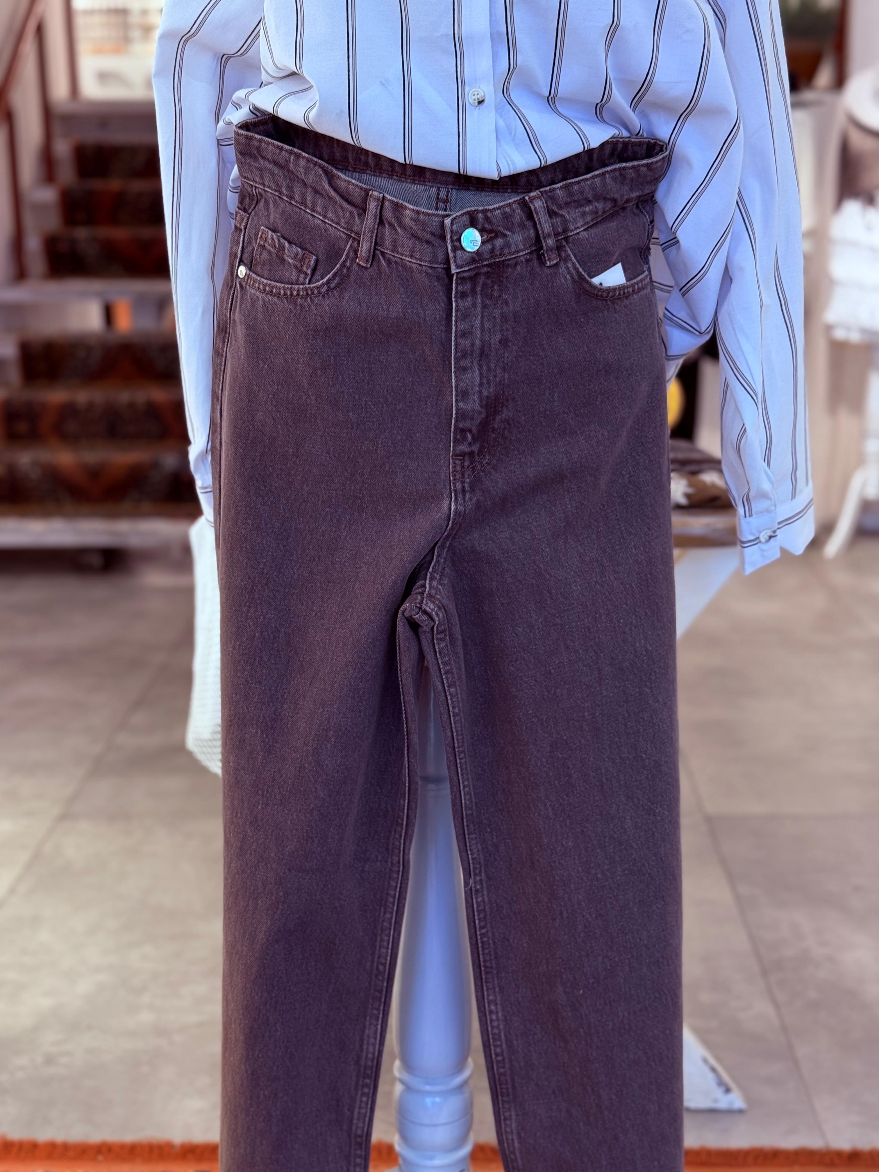 Kahverengi Denim Pantolon