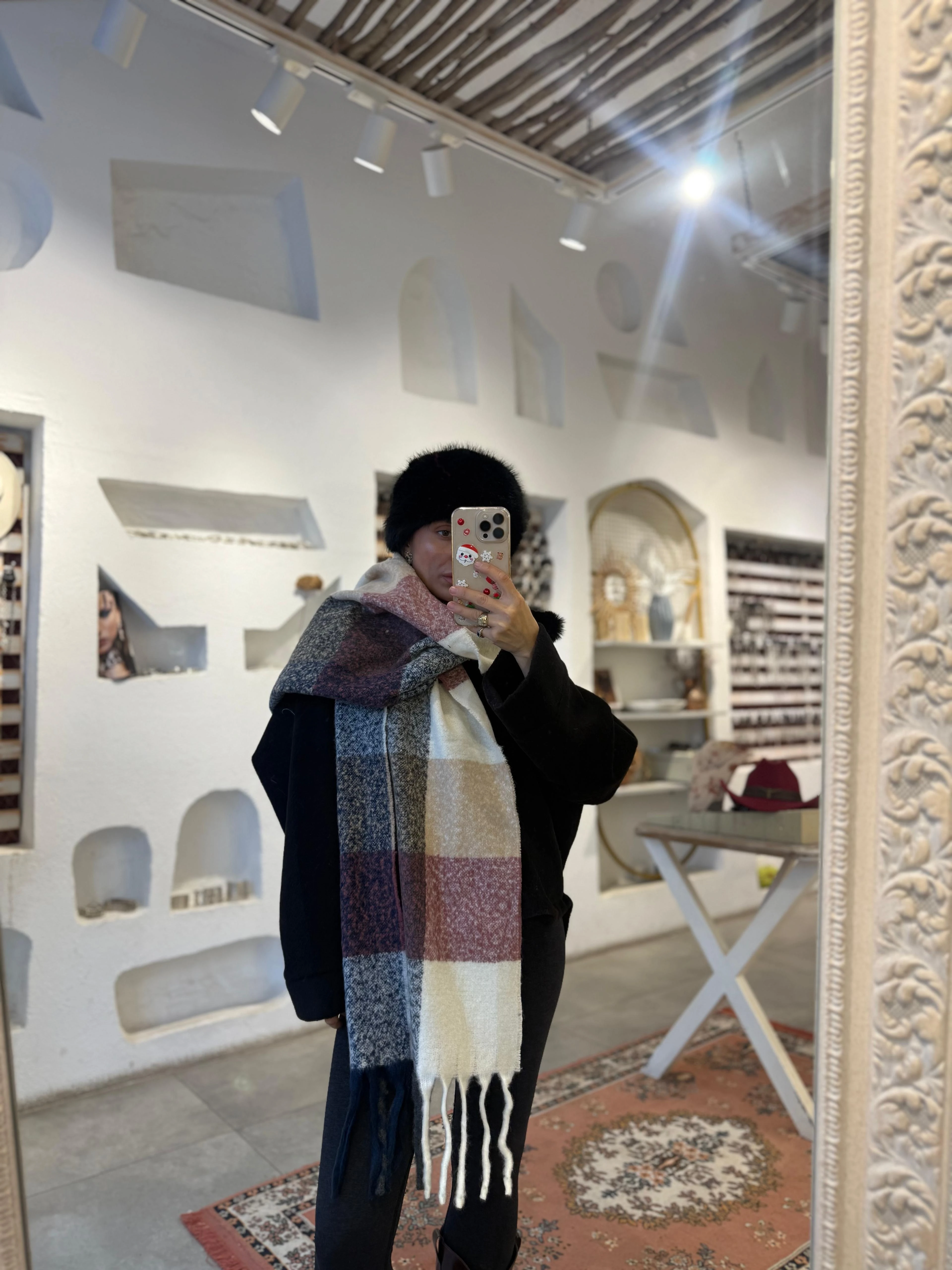 Pudra Kahve Karışımı Kalın Atkı